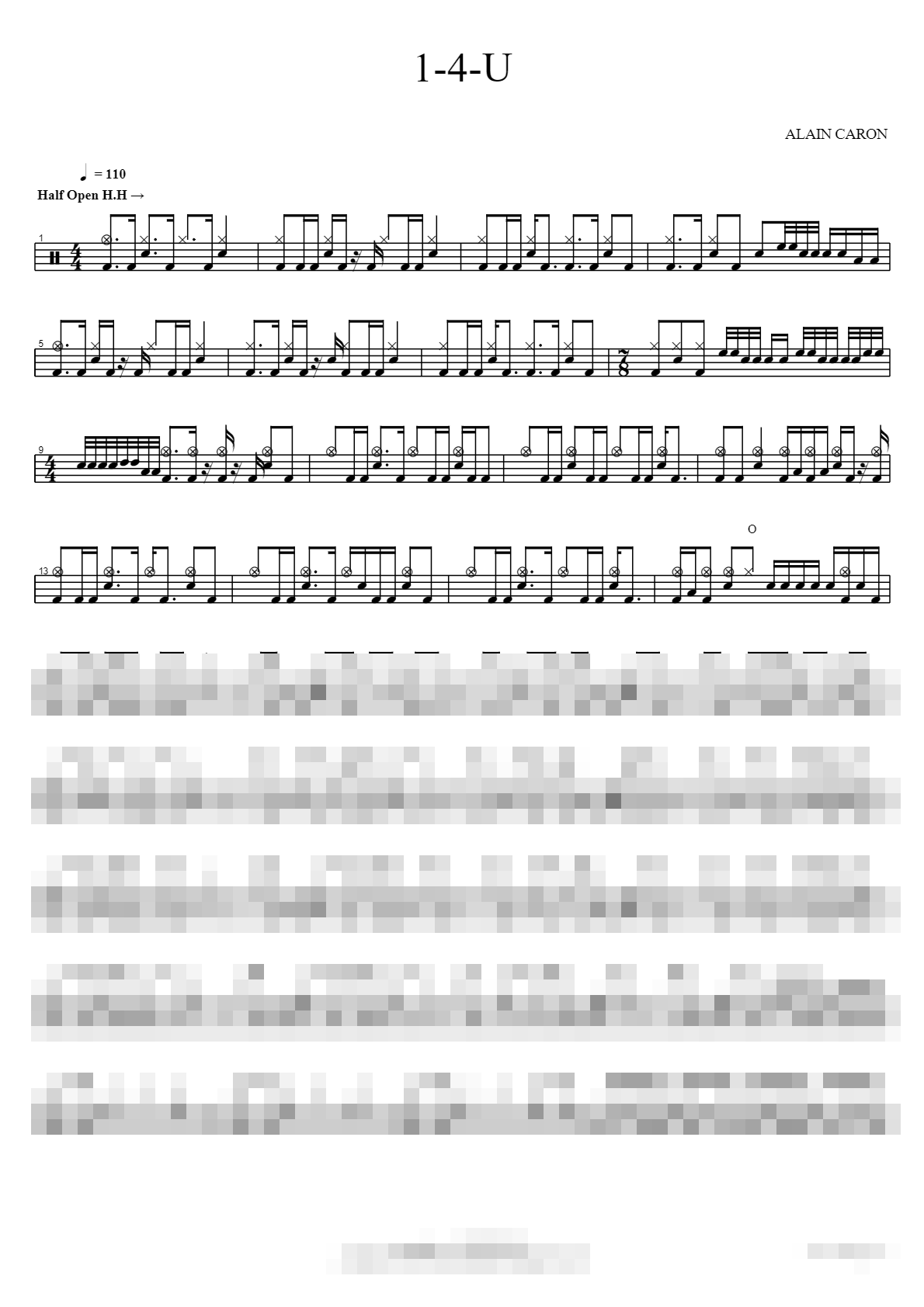 1-4-U Sheet Music Preview