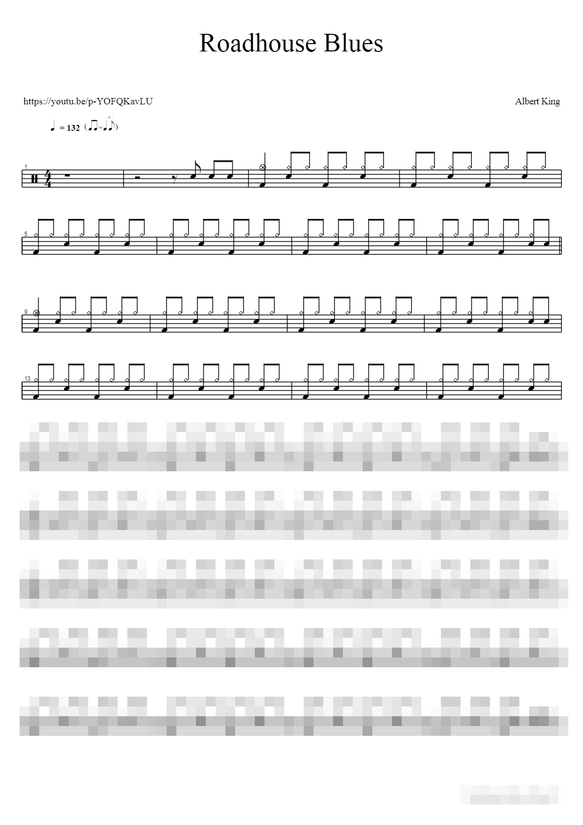 Roadhouse Blues Sheet Music Preview