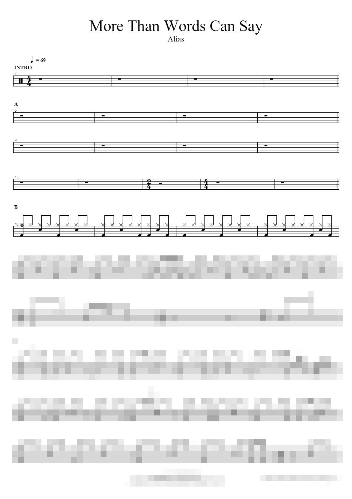 More Than Words Can Say Sheet Music Preview