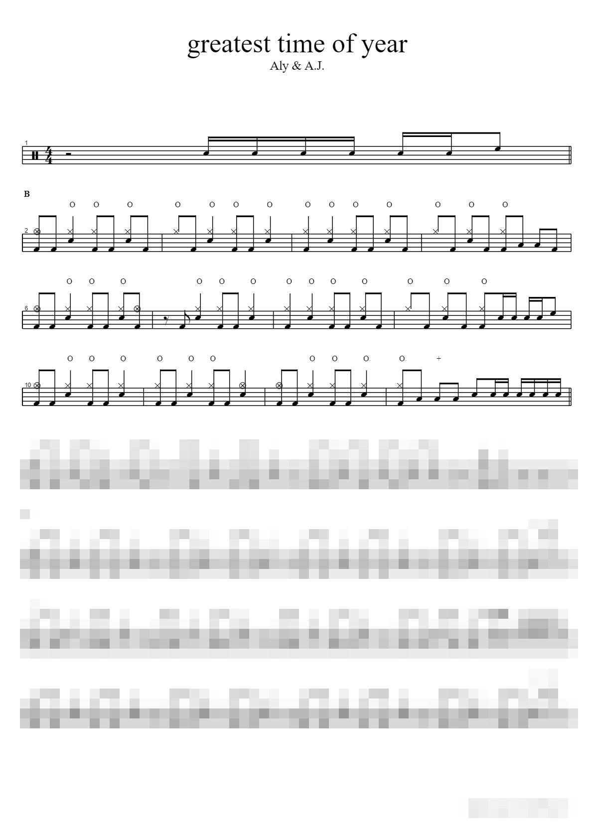 greatest time of year Sheet Music Preview