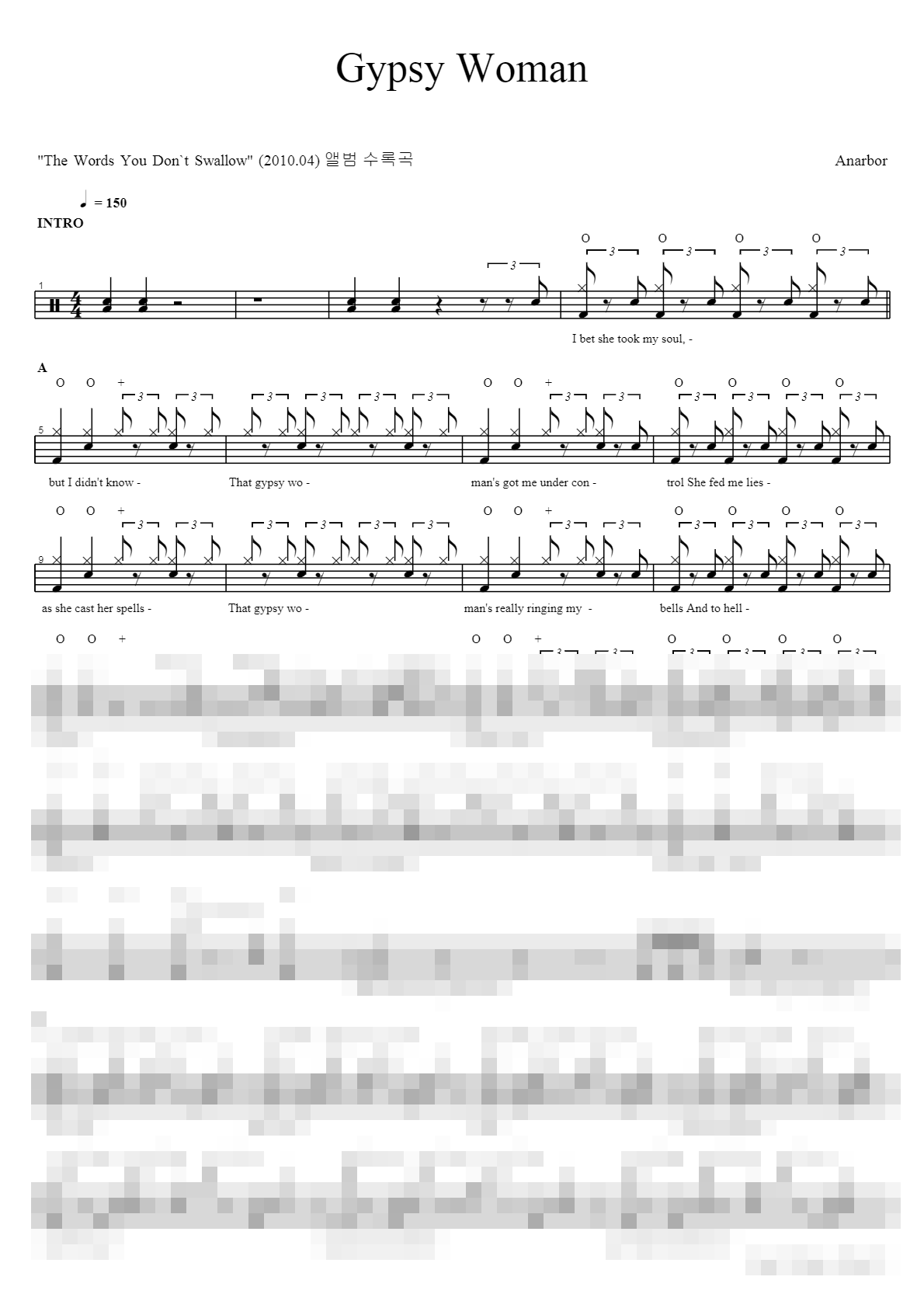 Gypsy Woman Sheet Music Preview