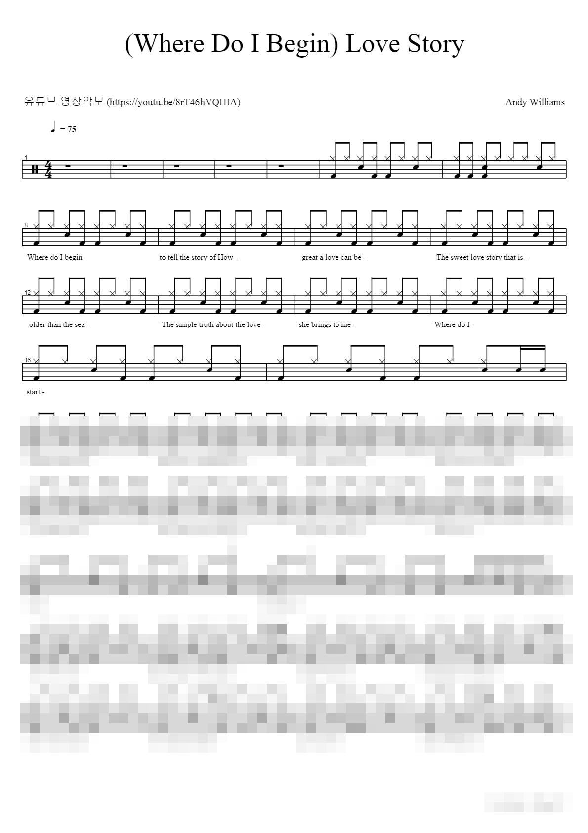 Love Story Sheet Music Preview