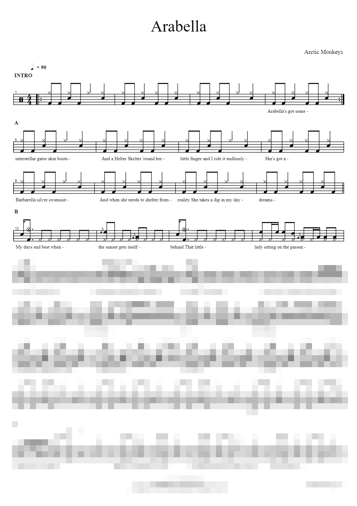 Arabella Sheet Music Preview