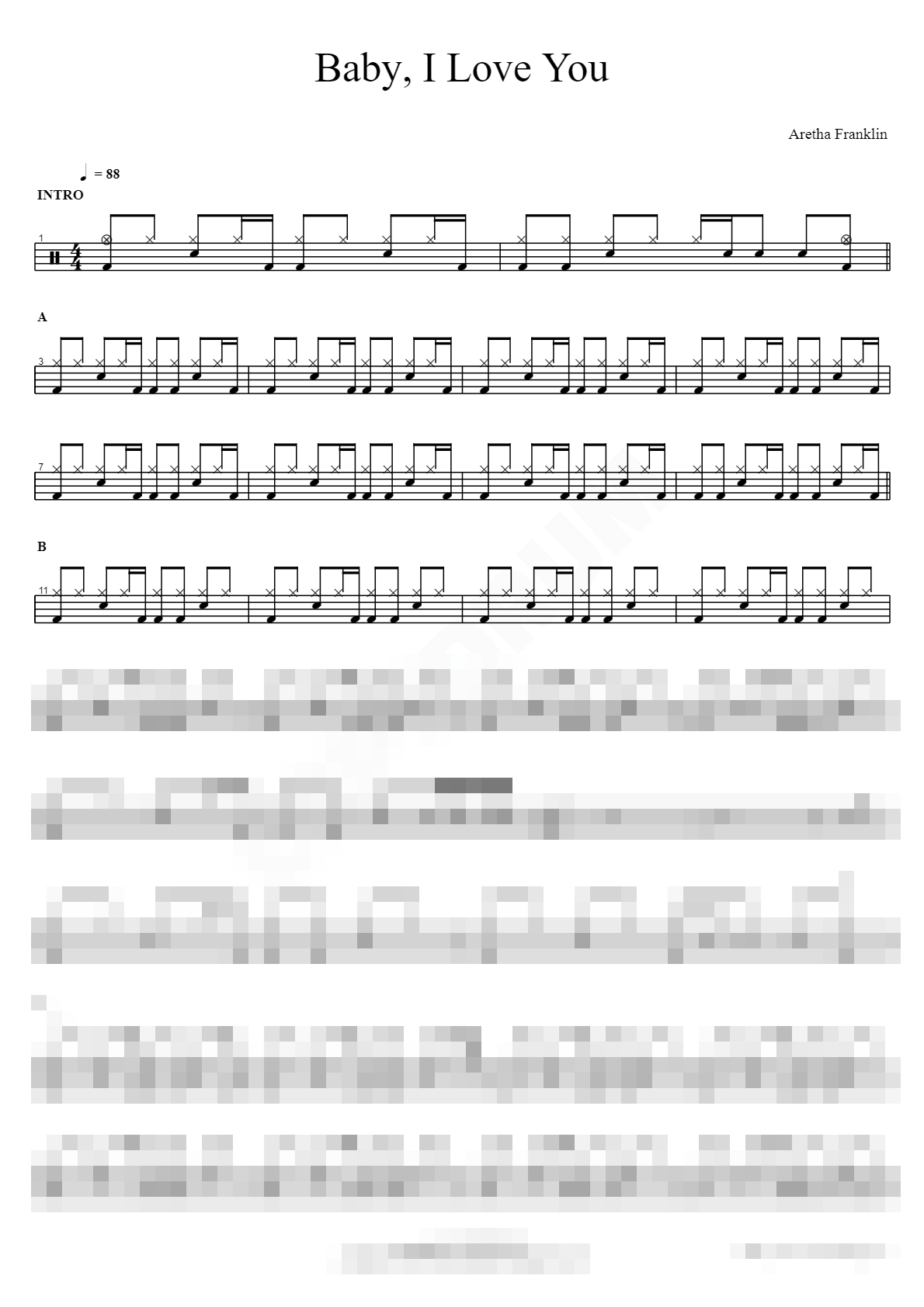 Baby, I Love You Sheet Music Preview