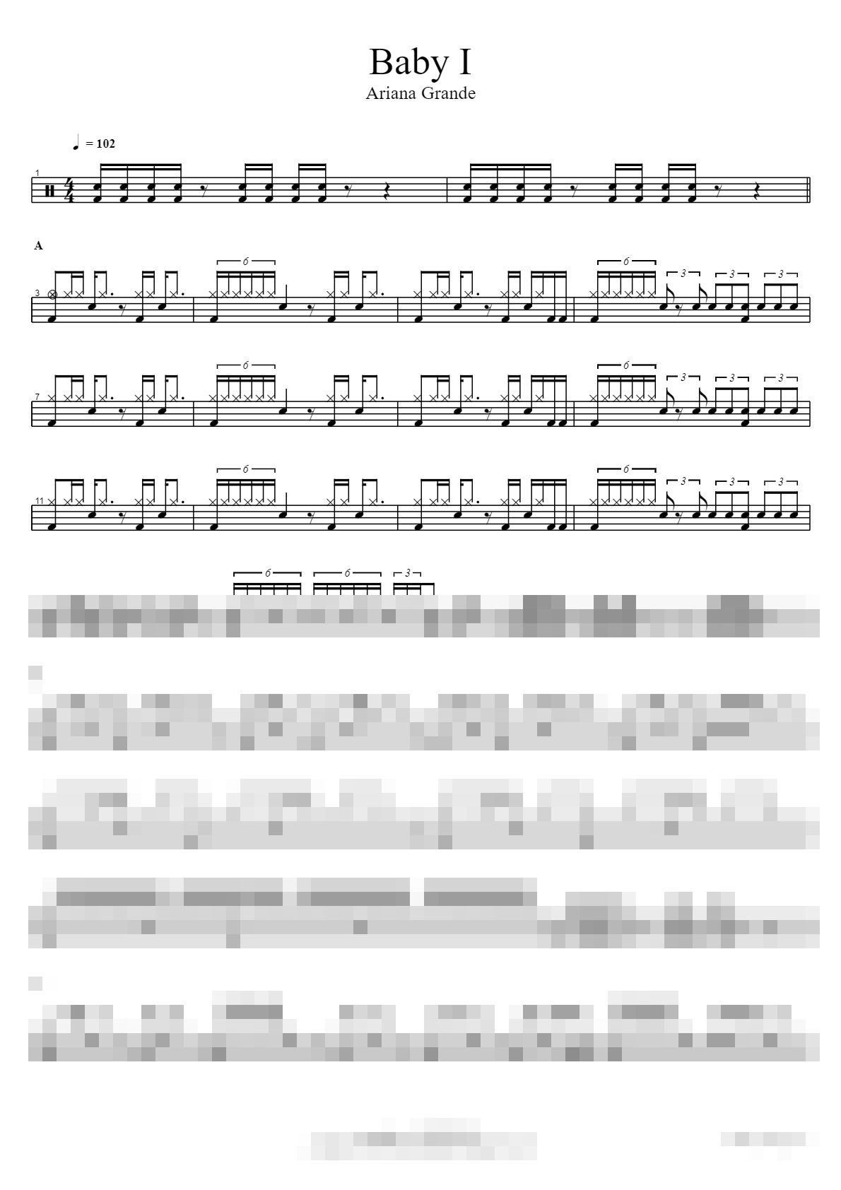 Baby I Sheet Music Preview