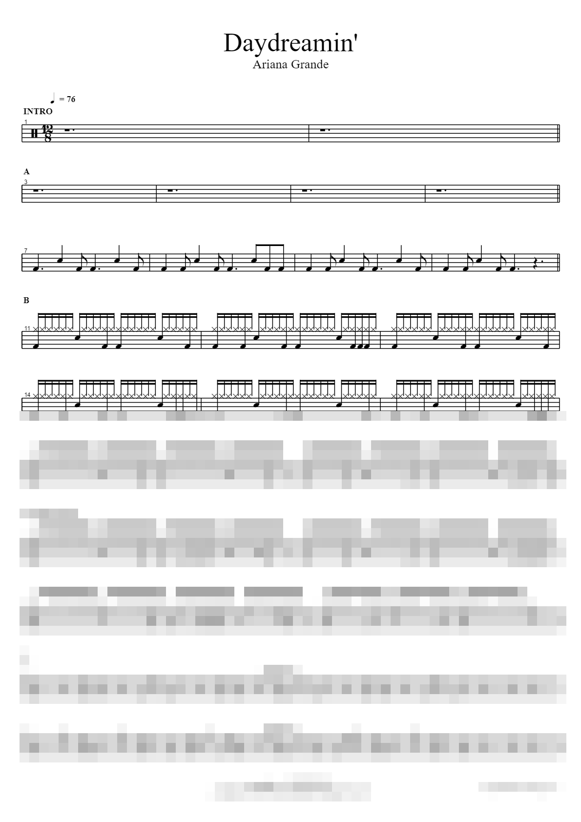 Daydreamin' Sheet Music Preview
