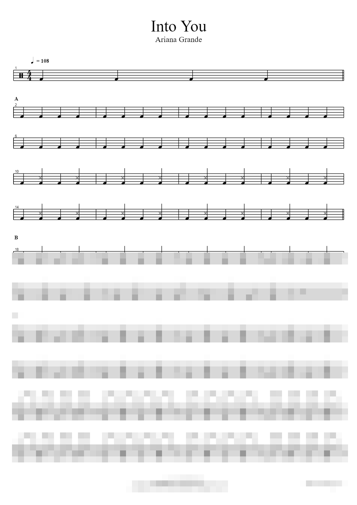 Into You Sheet Music Preview