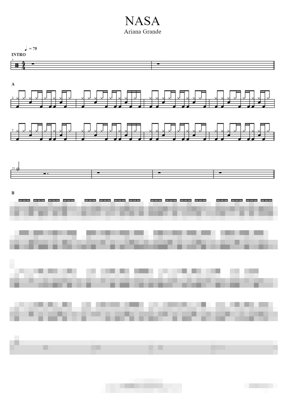 NASA Sheet Music Preview