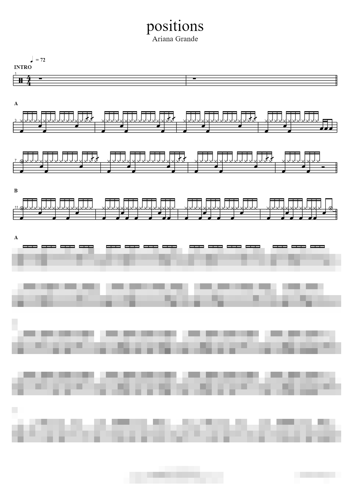positions Sheet Music Preview