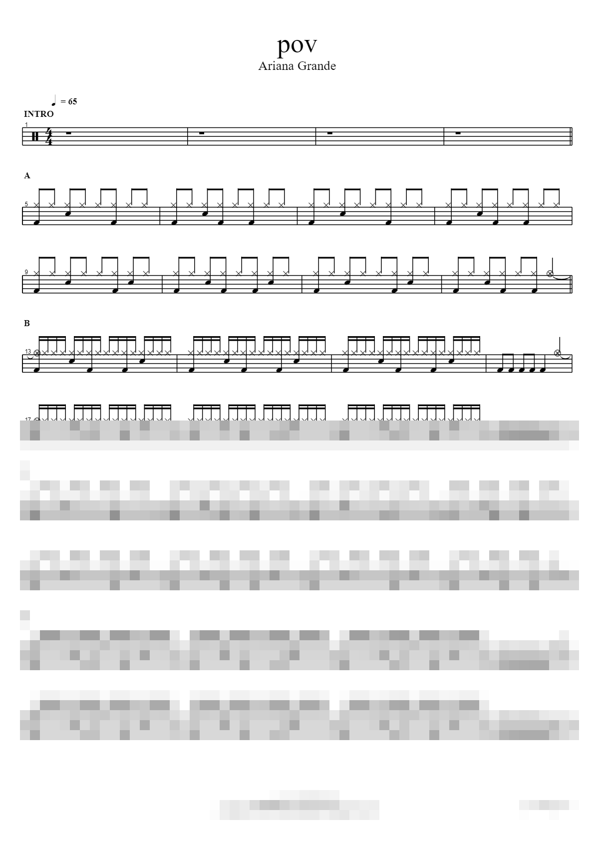 pov Sheet Music Preview