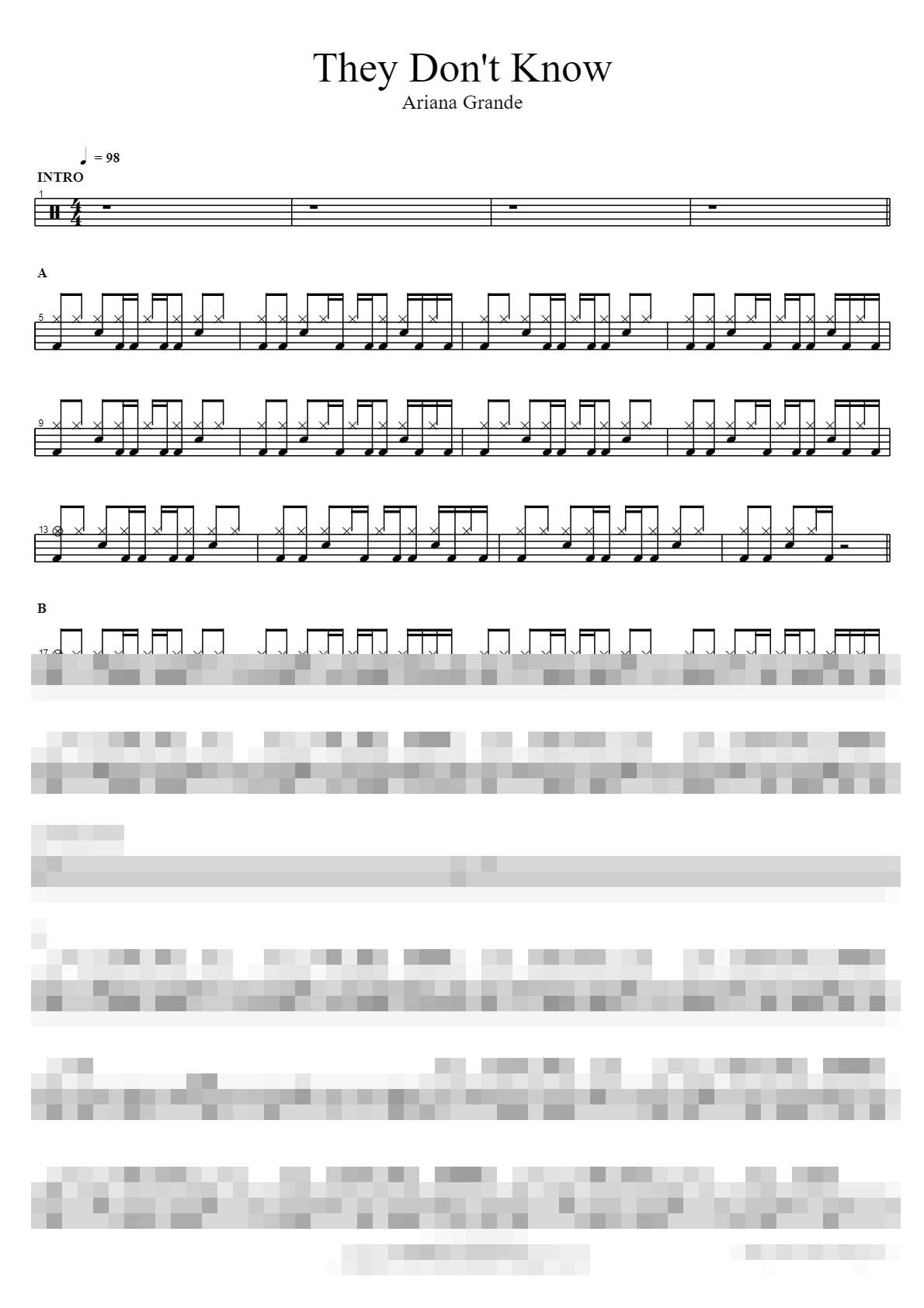They Don't Know Sheet Music Preview