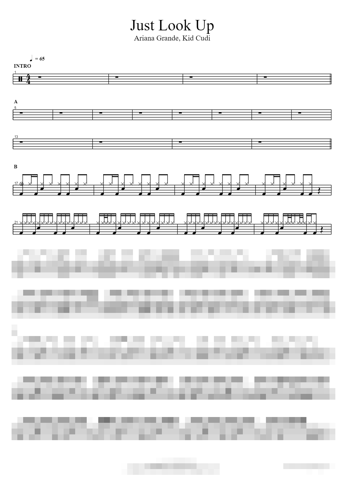 Just Look Up Sheet Music Preview
