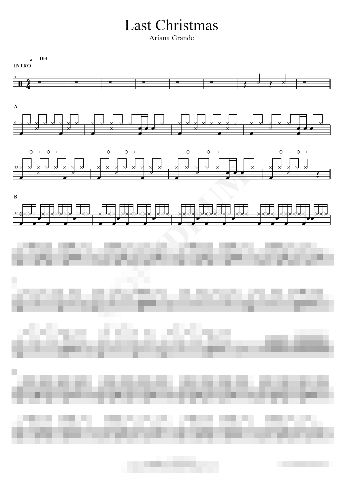 Last Christmas Sheet Music Preview