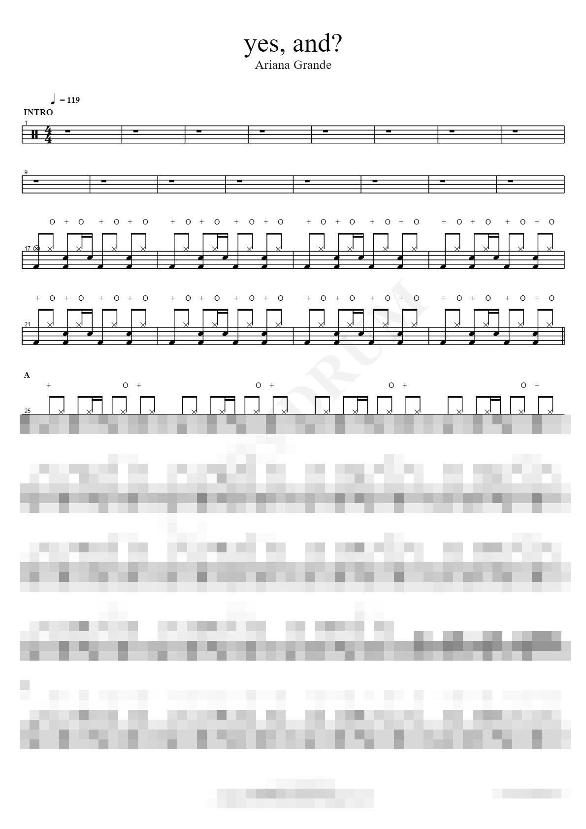 yes, and? Sheet Music Preview