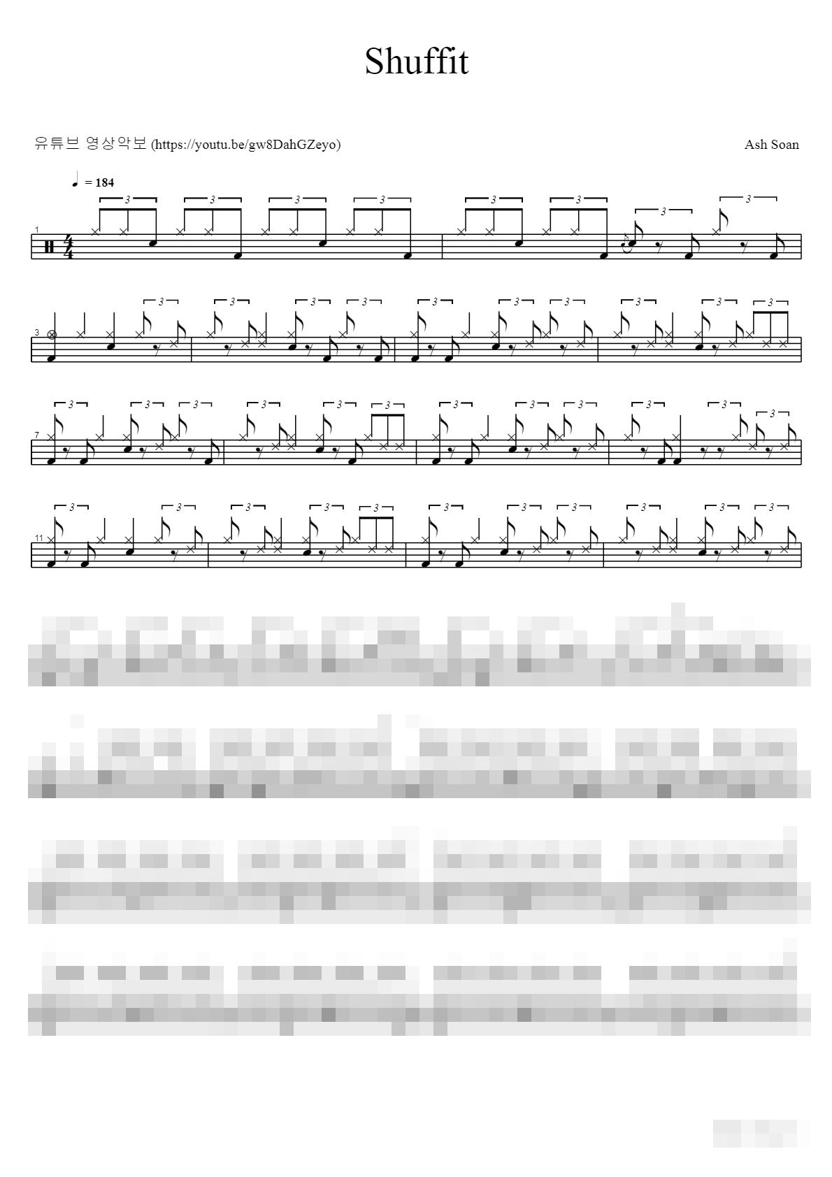 Shuffit Sheet Music Preview