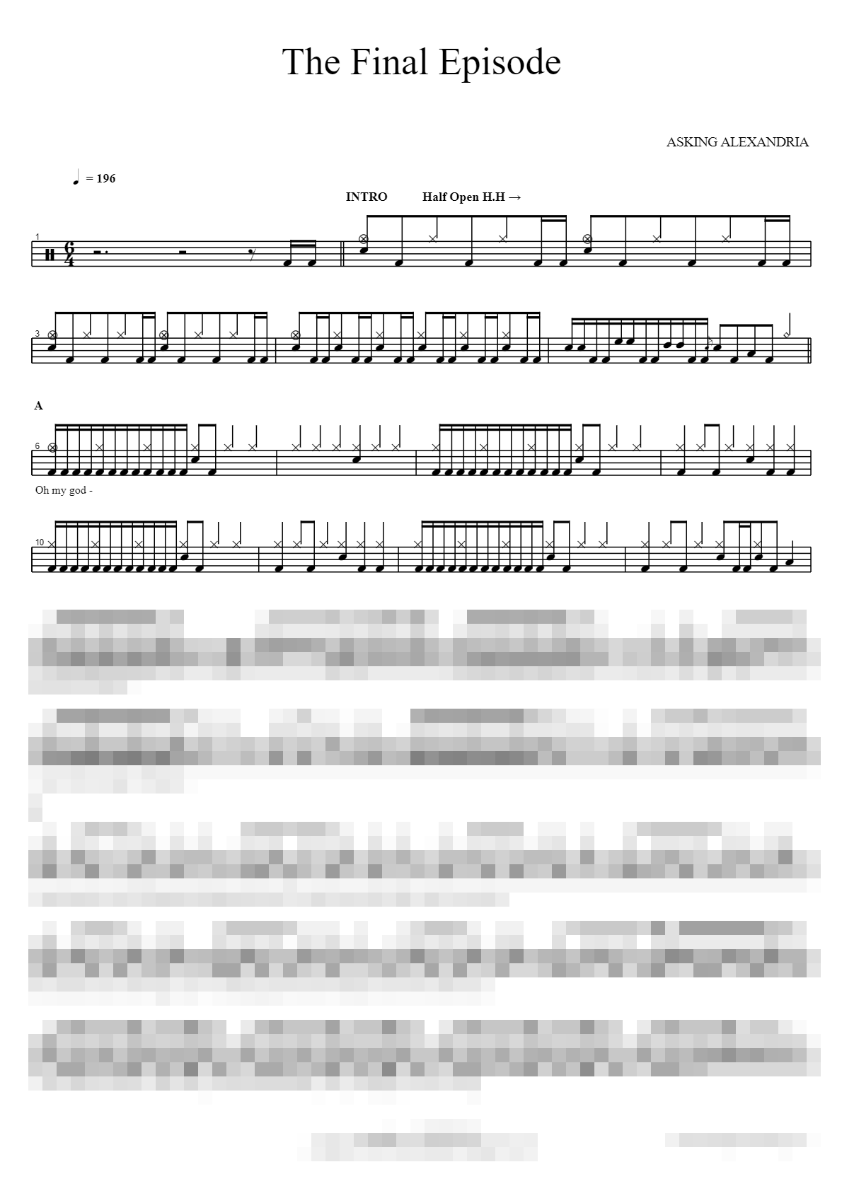 The Final Episode Sheet Music Preview