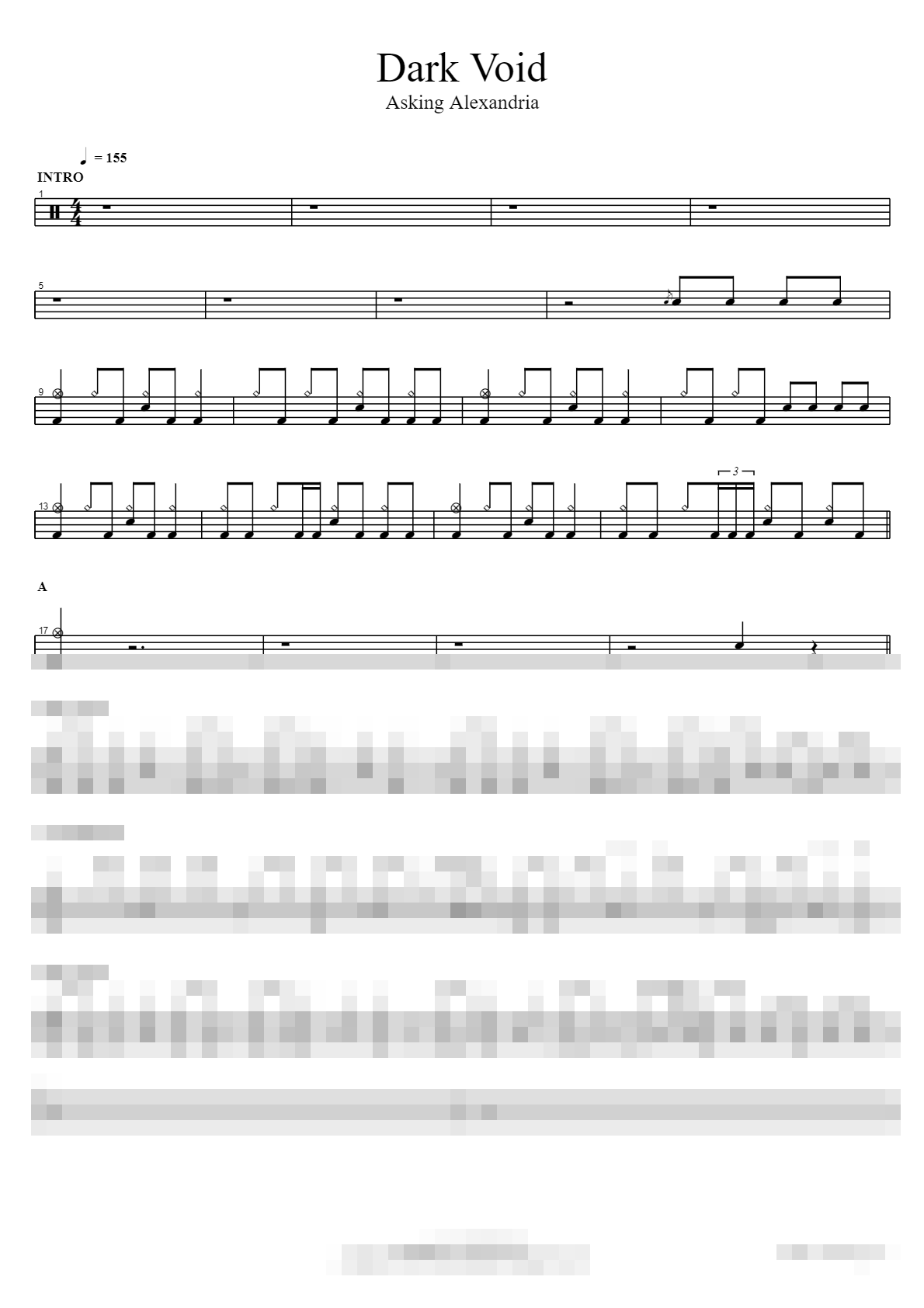Dark Void Sheet Music Preview