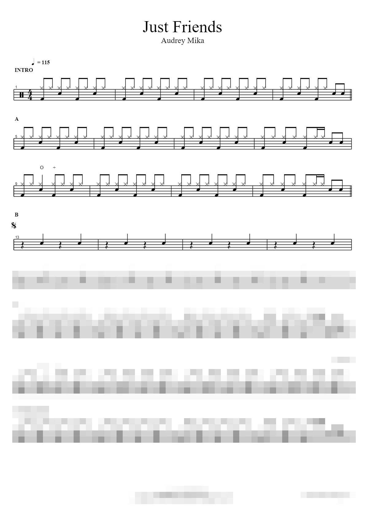 Just Friends Sheet Music Preview