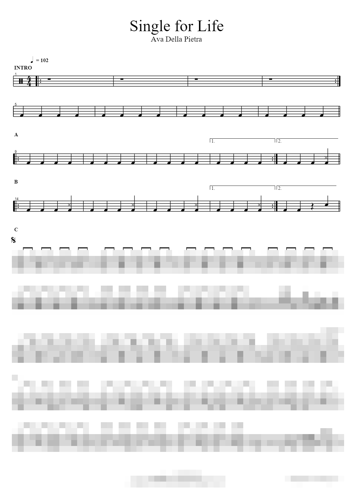 Single for Life Sheet Music Preview