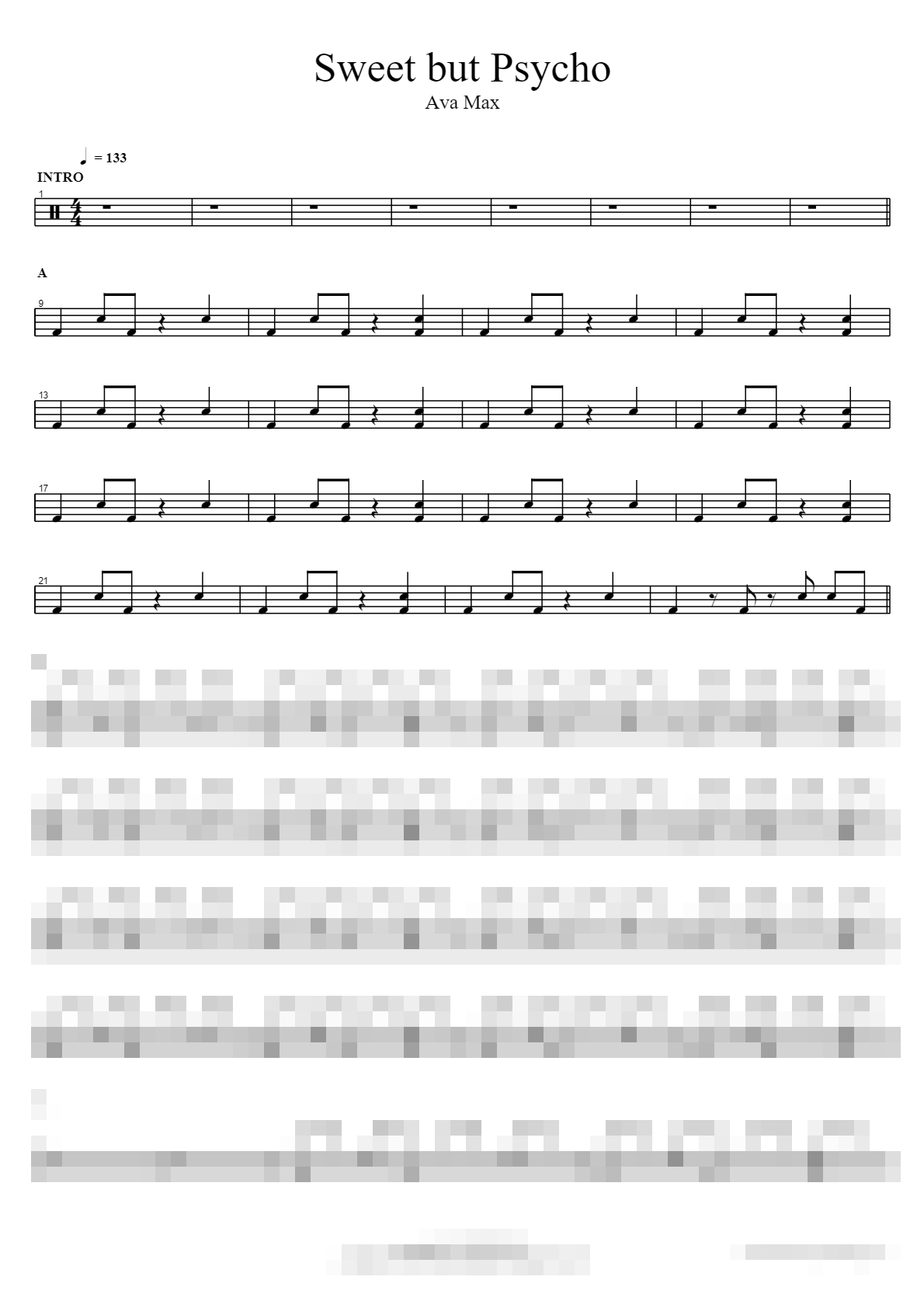 Sweet but Psycho Sheet Music Preview