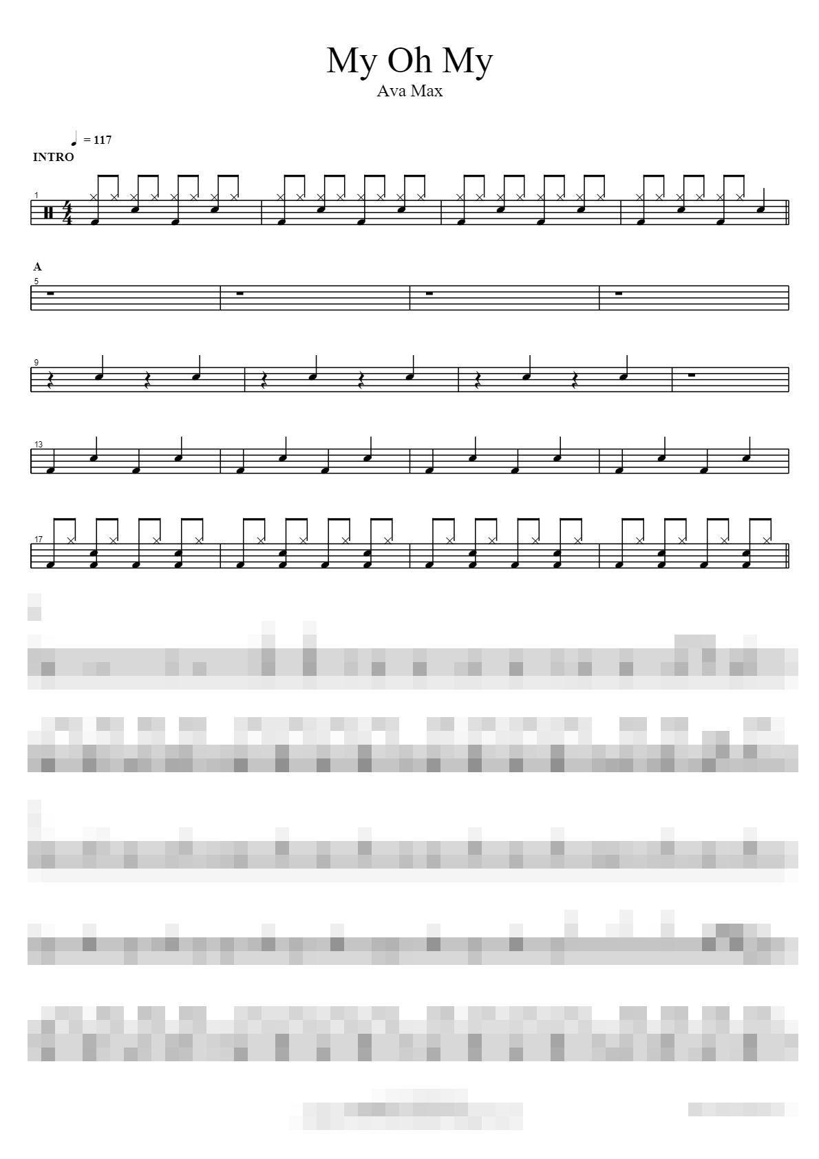 My Oh My Sheet Music Preview