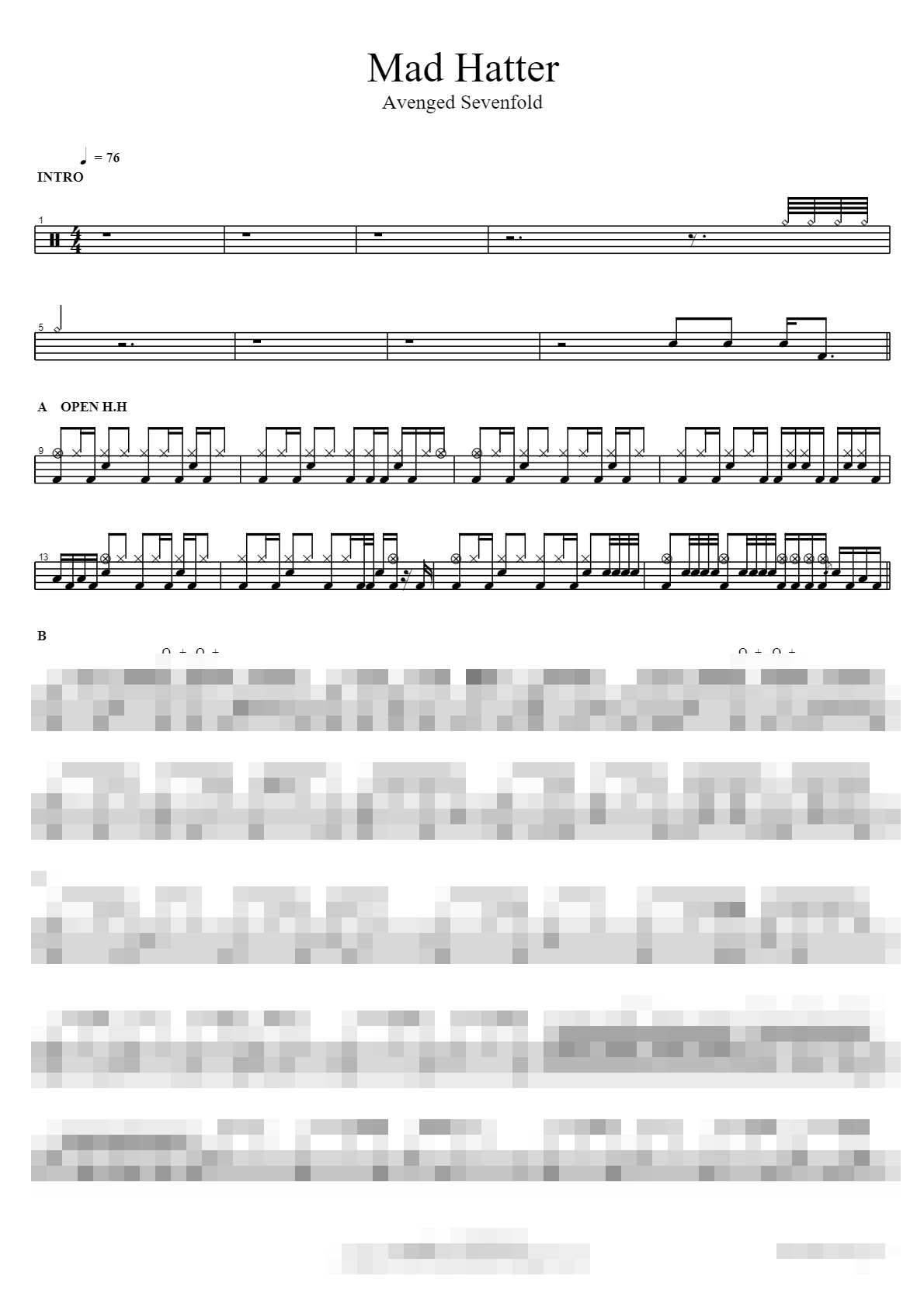Mad Hatter Sheet Music Preview