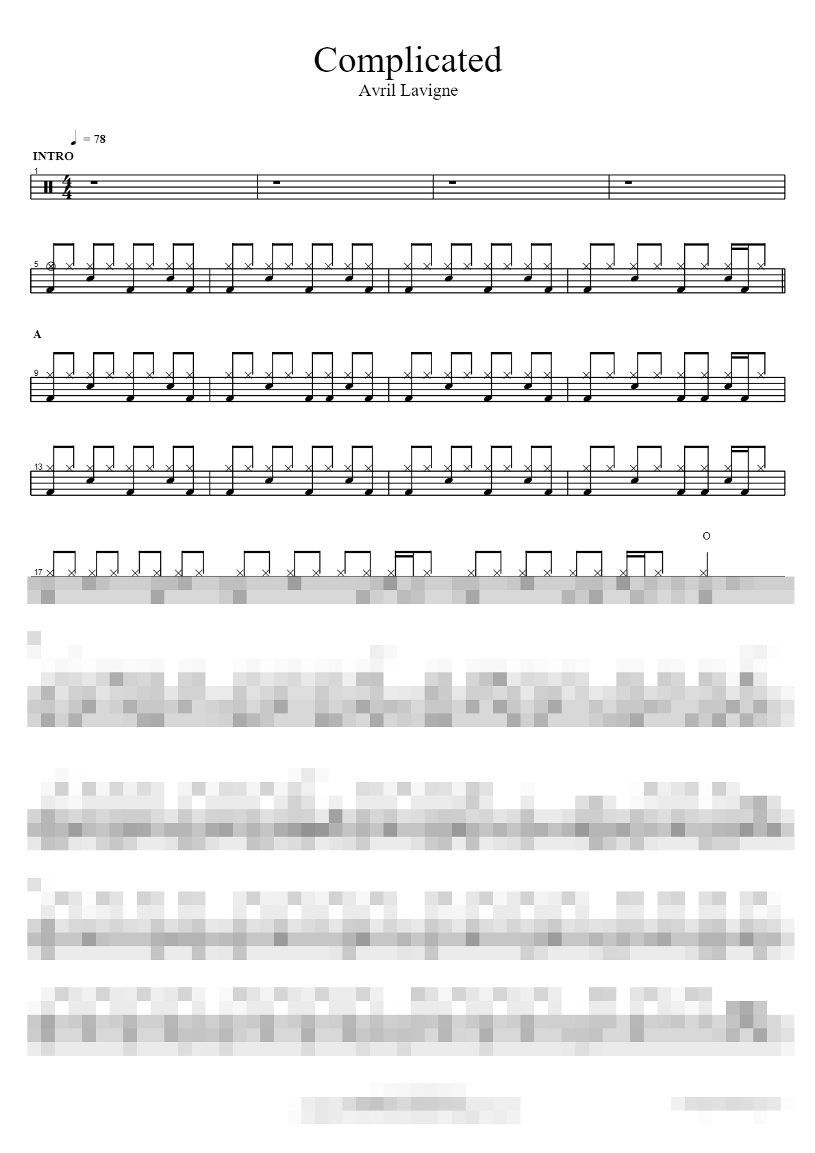 Complicated Sheet Music Preview