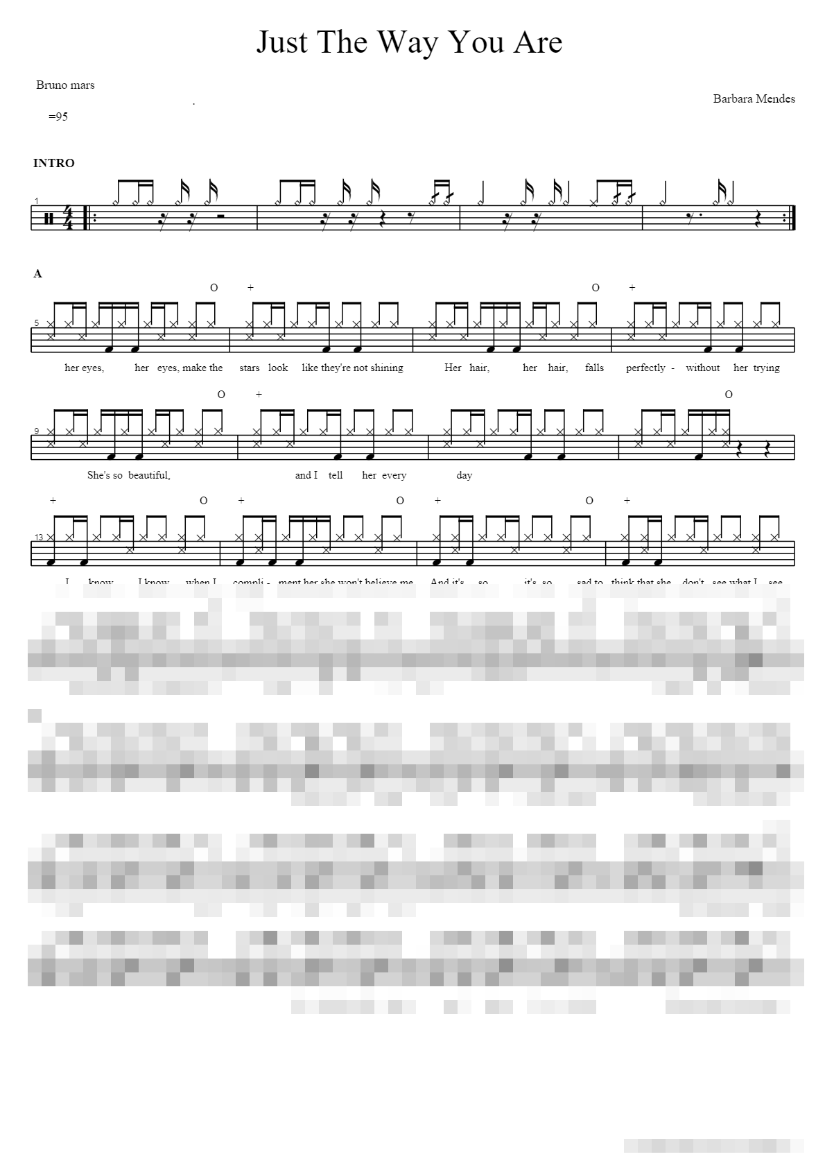 Just The Way You Are Sheet Music Preview