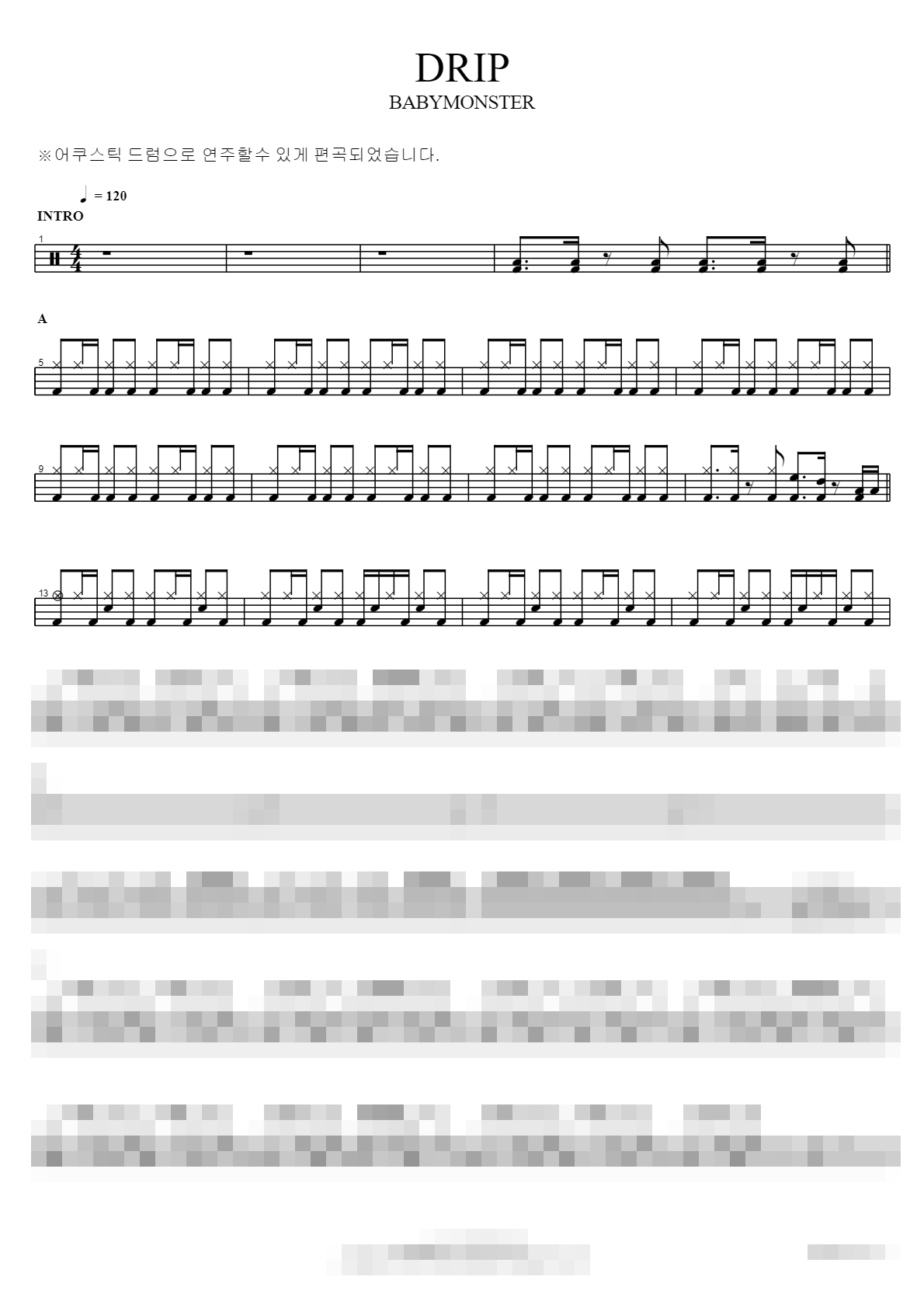 DRIP Sheet Music Preview