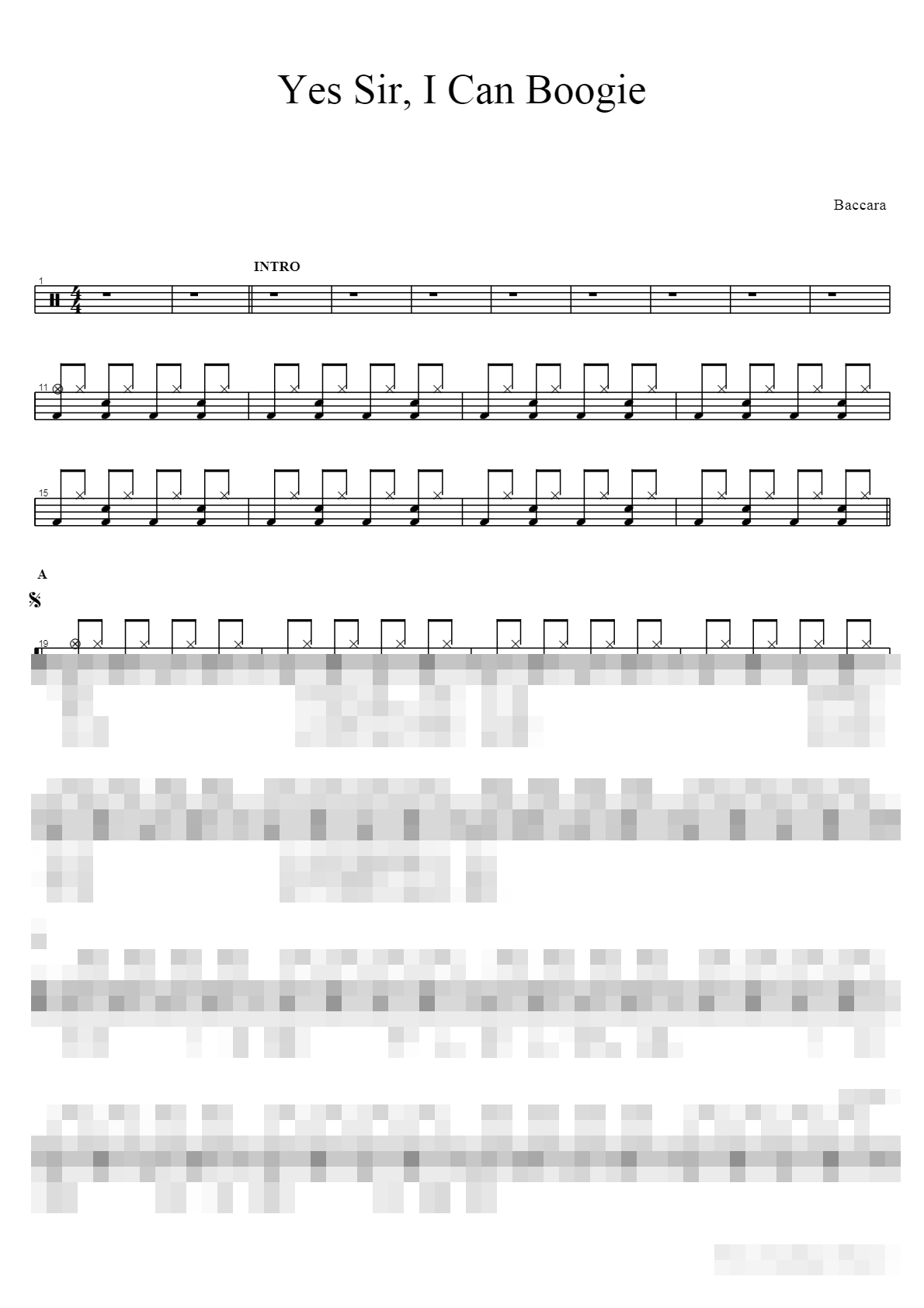 Yes Sir I Can Boogie Sheet Music Preview