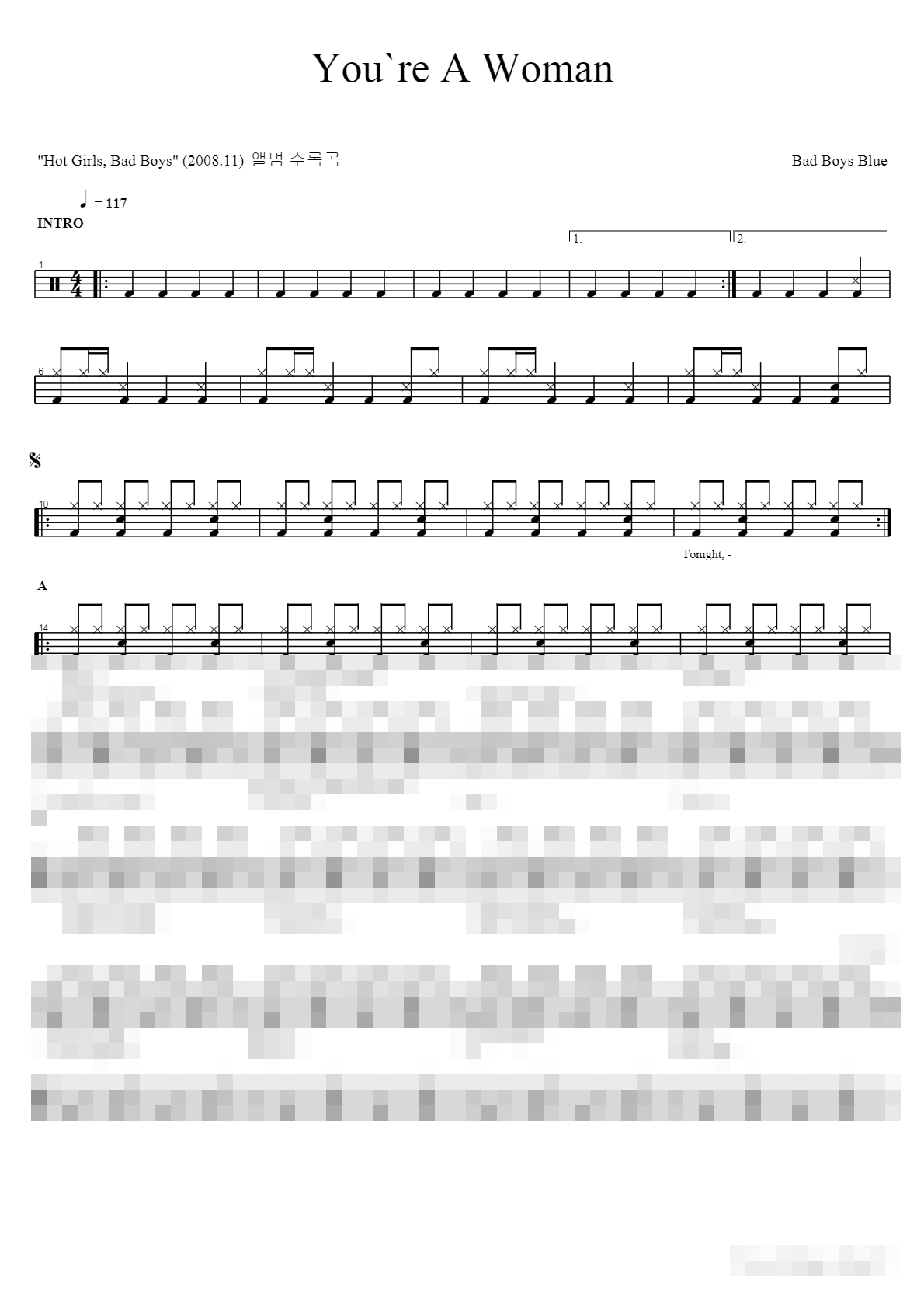 Youre A Woman Sheet Music Preview