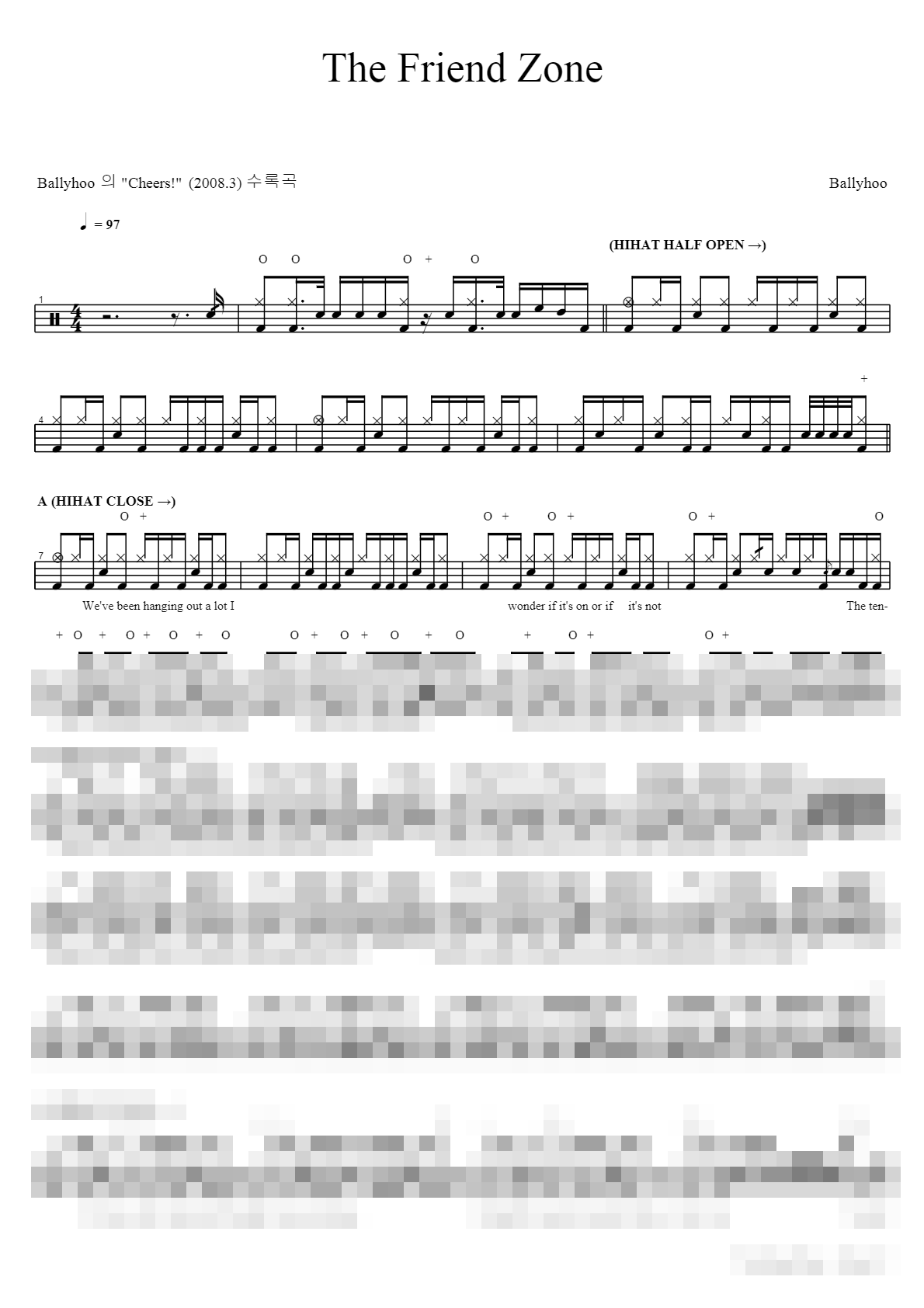 The Friend Zone Sheet Music Preview