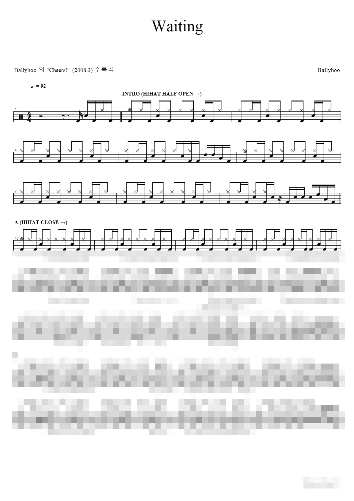 Waiting Sheet Music Preview
