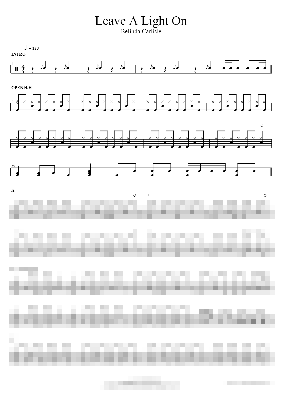 Leave A Light On Sheet Music Preview