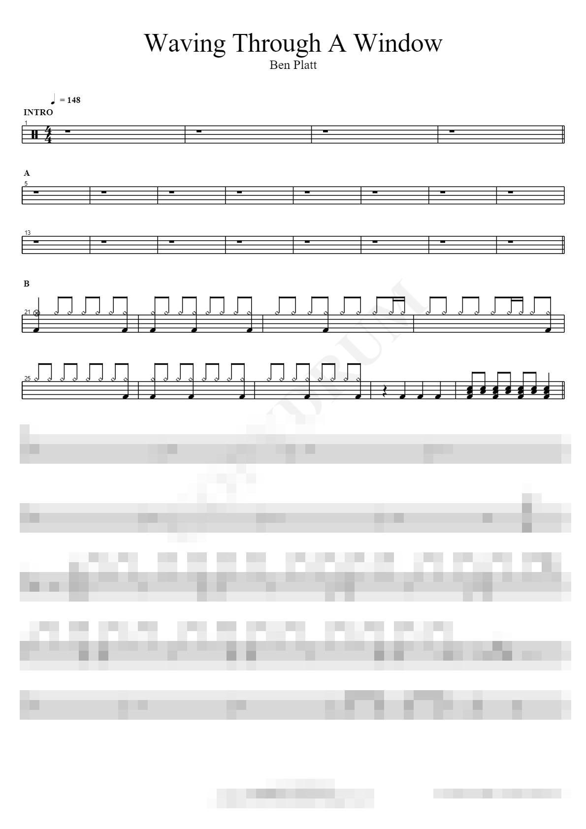 Waving Through A Window Sheet Music Preview