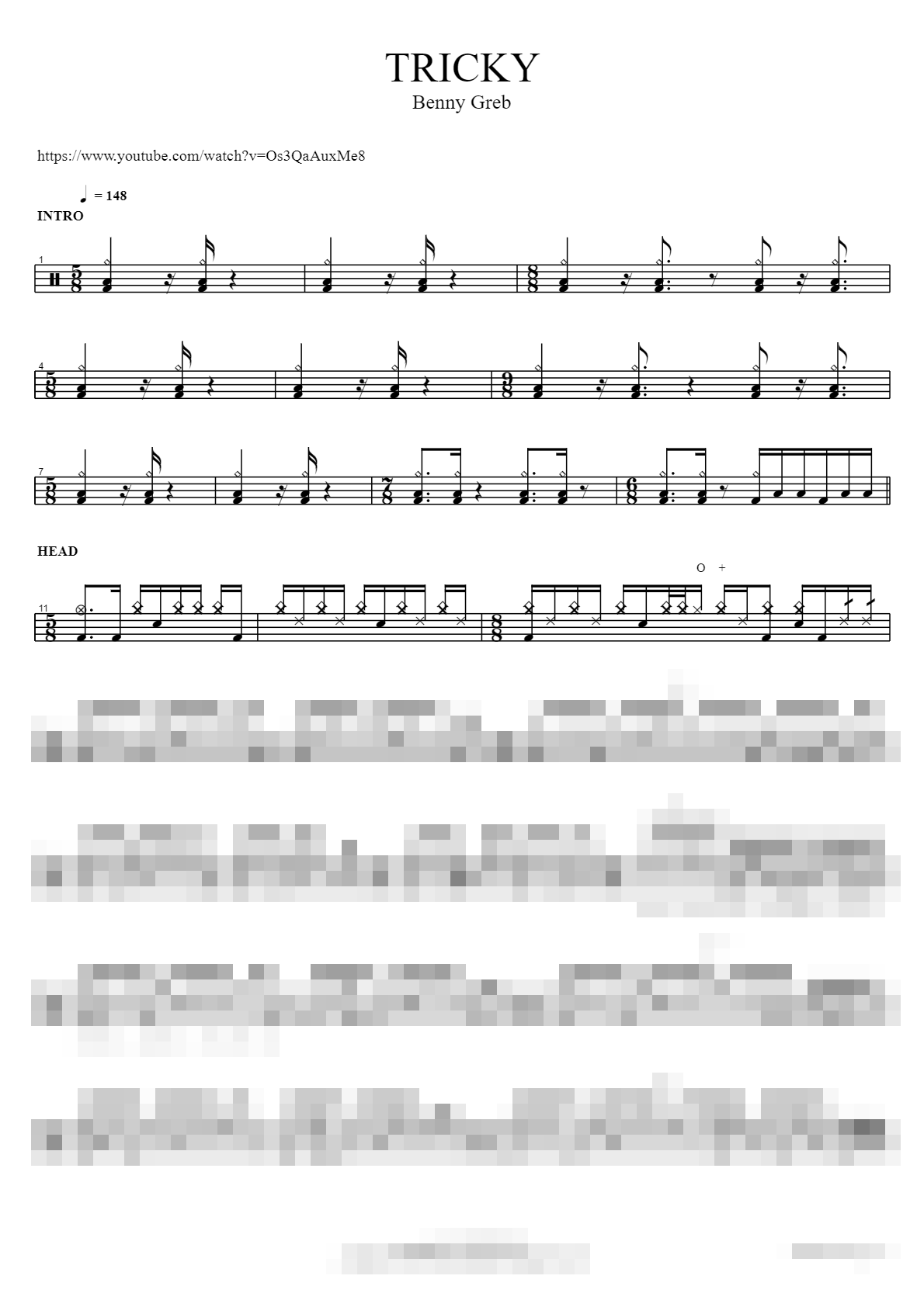 TRICKY Sheet Music Preview