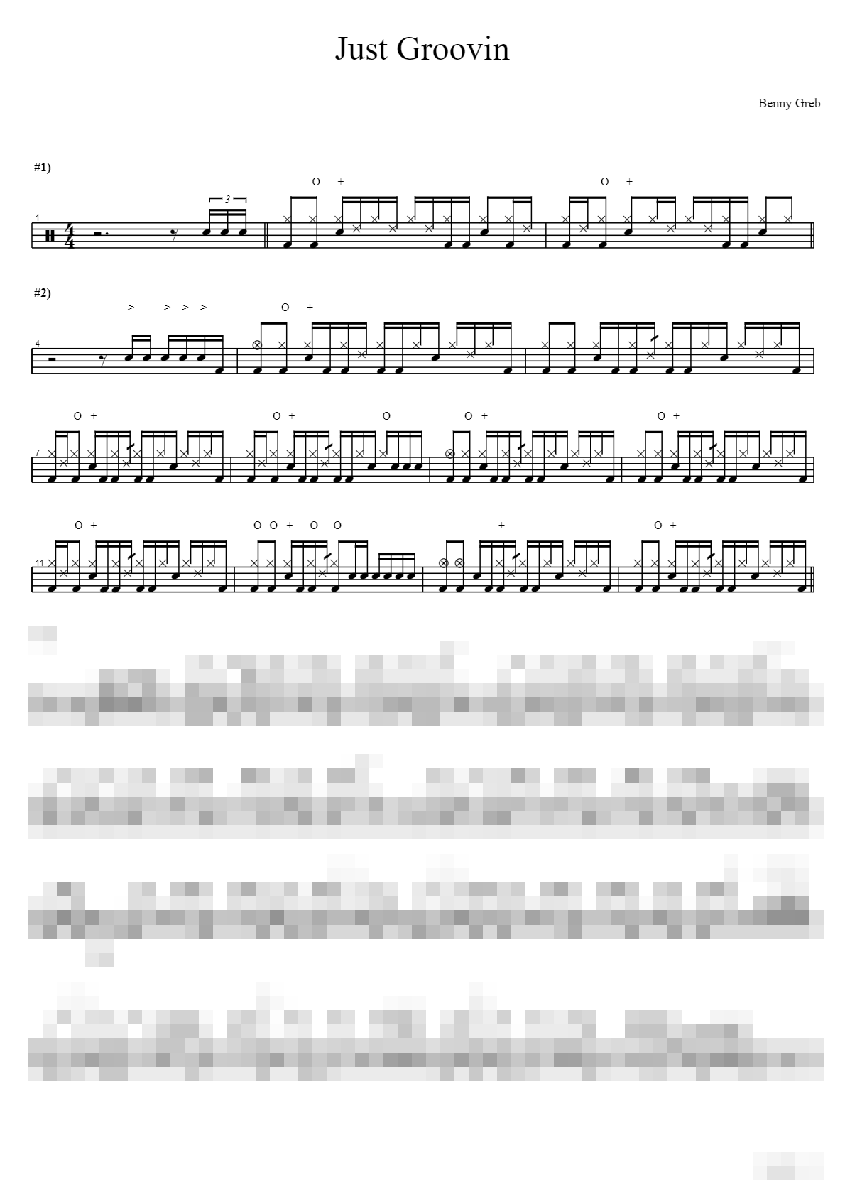 Just Groovin Sheet Music Preview