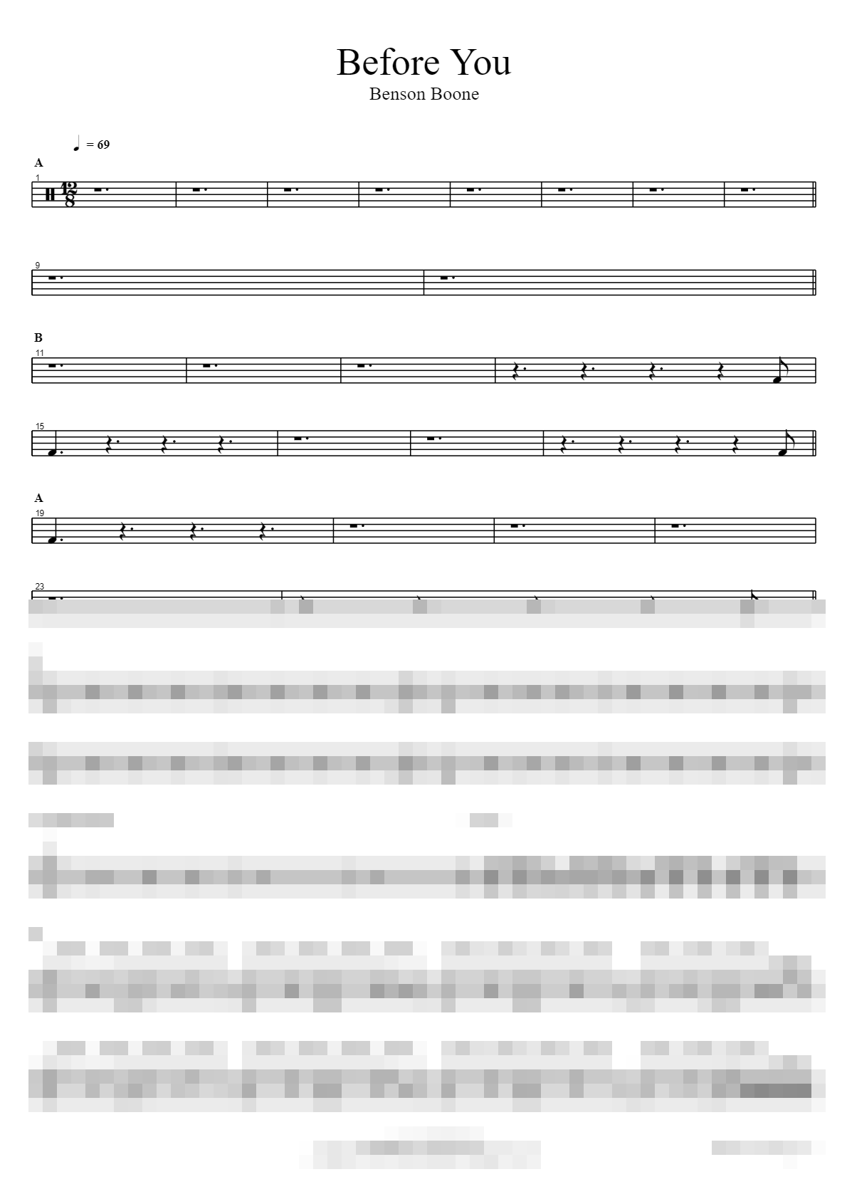 Before You Sheet Music Preview