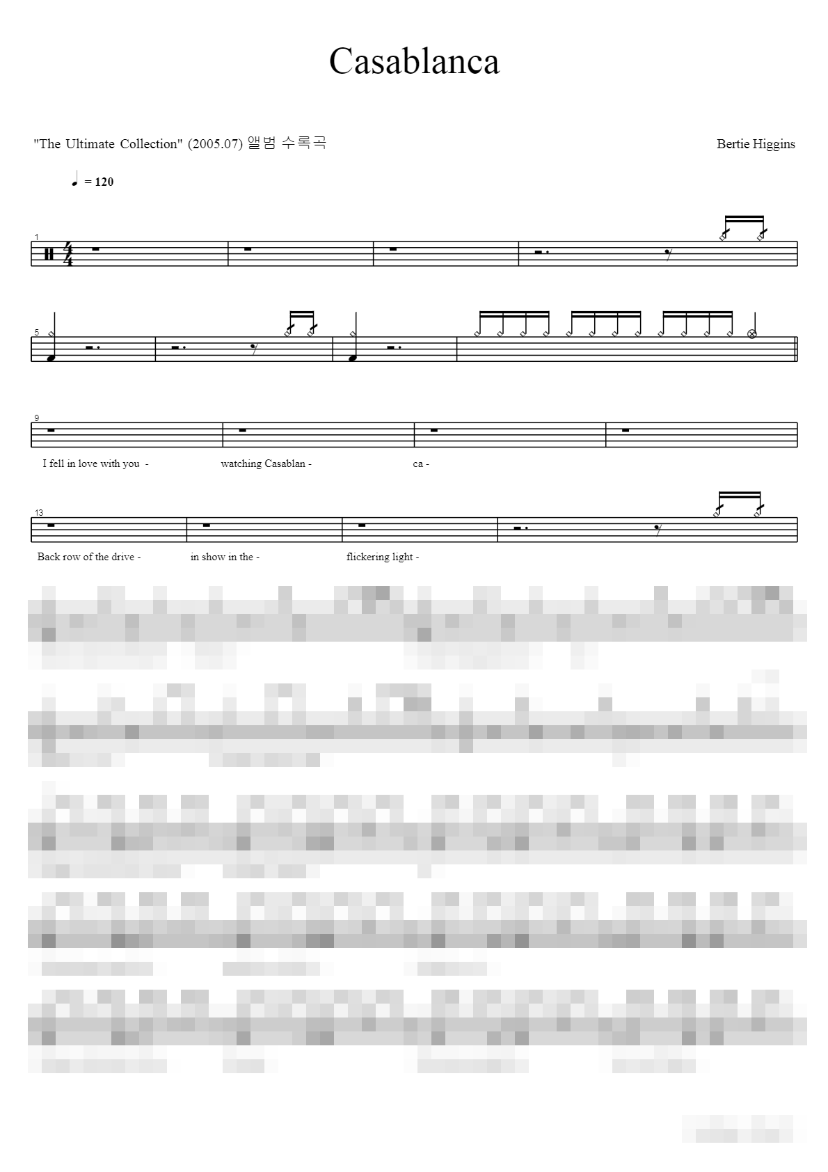 Casablanca Sheet Music Preview