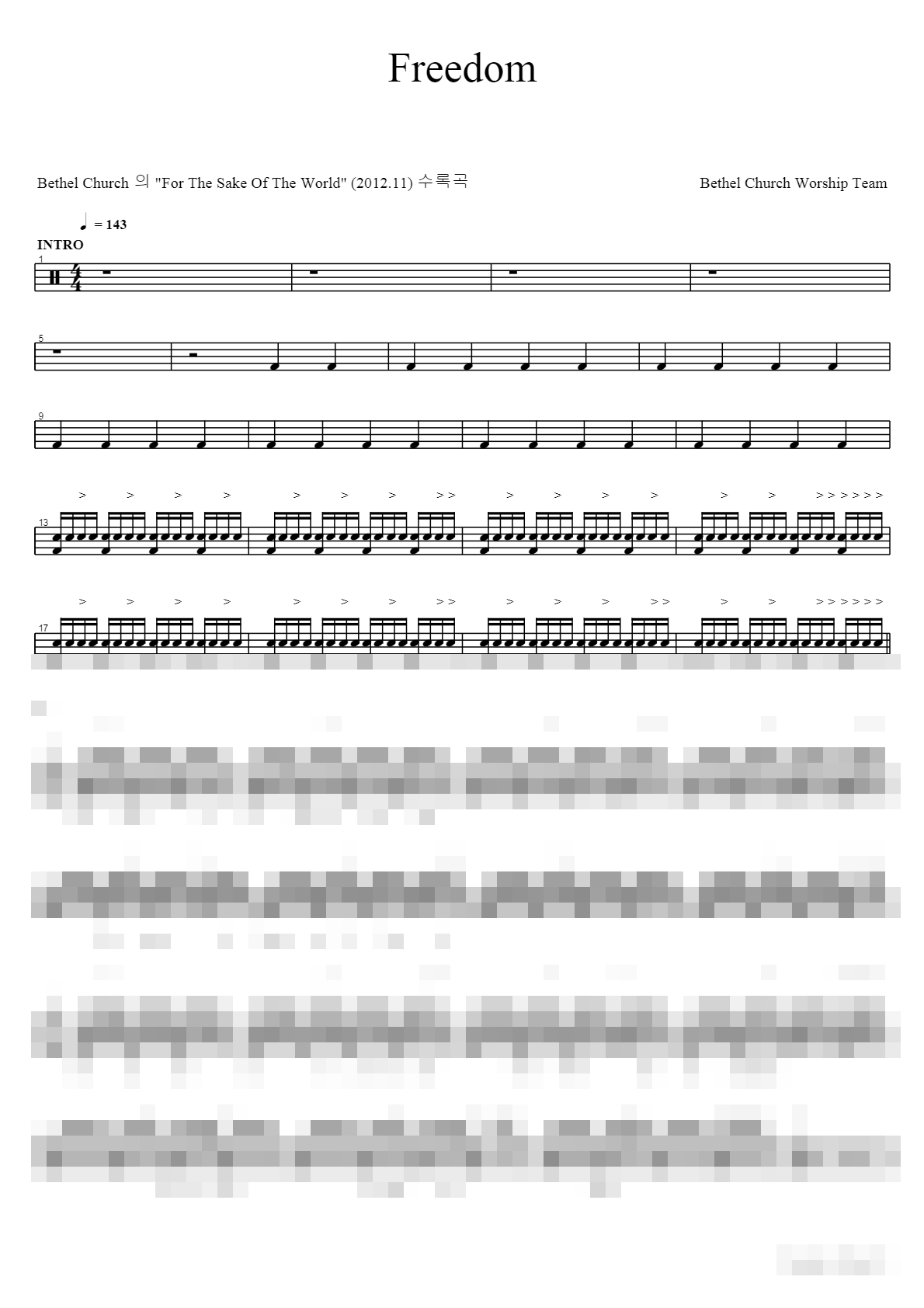 Freedom Sheet Music Preview
