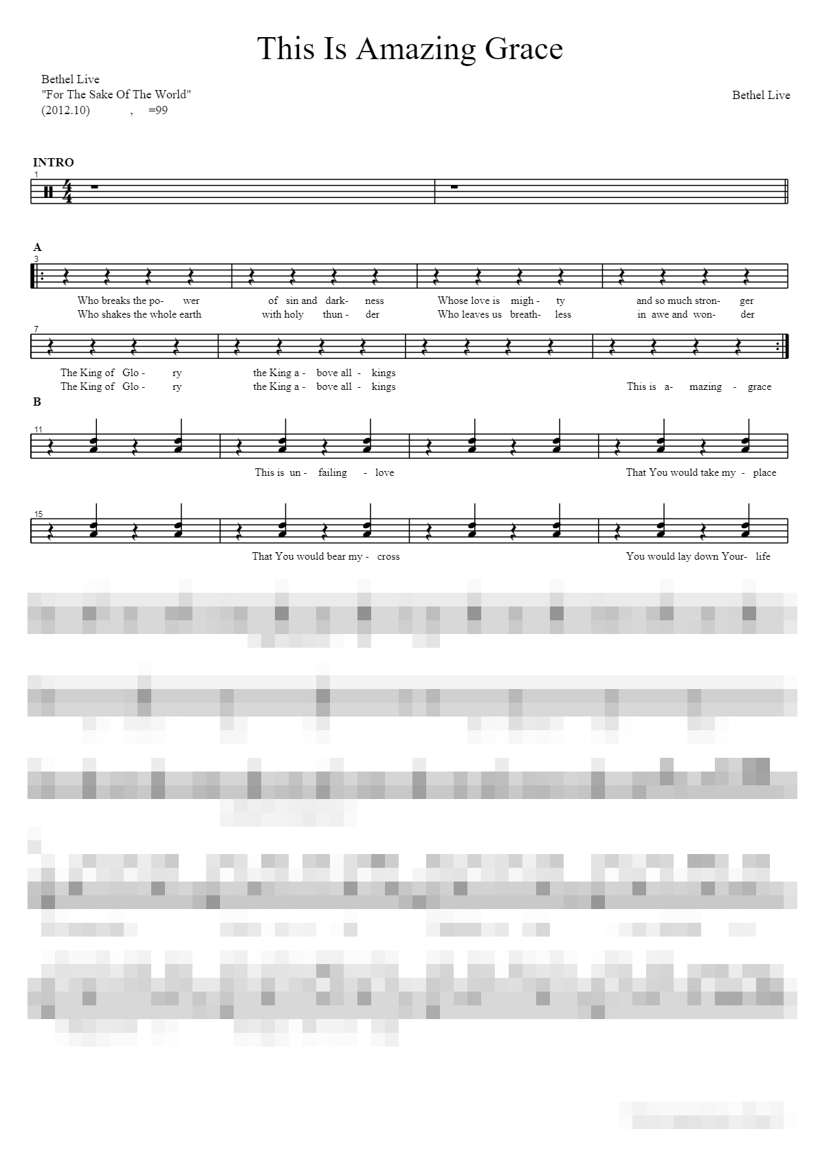 This Is Amazing Grace Sheet Music Preview