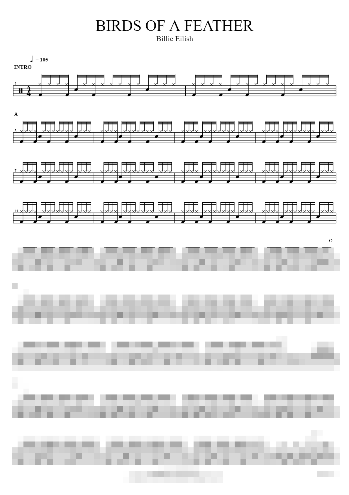 BIRDS OF A FEATHER Sheet Music Preview