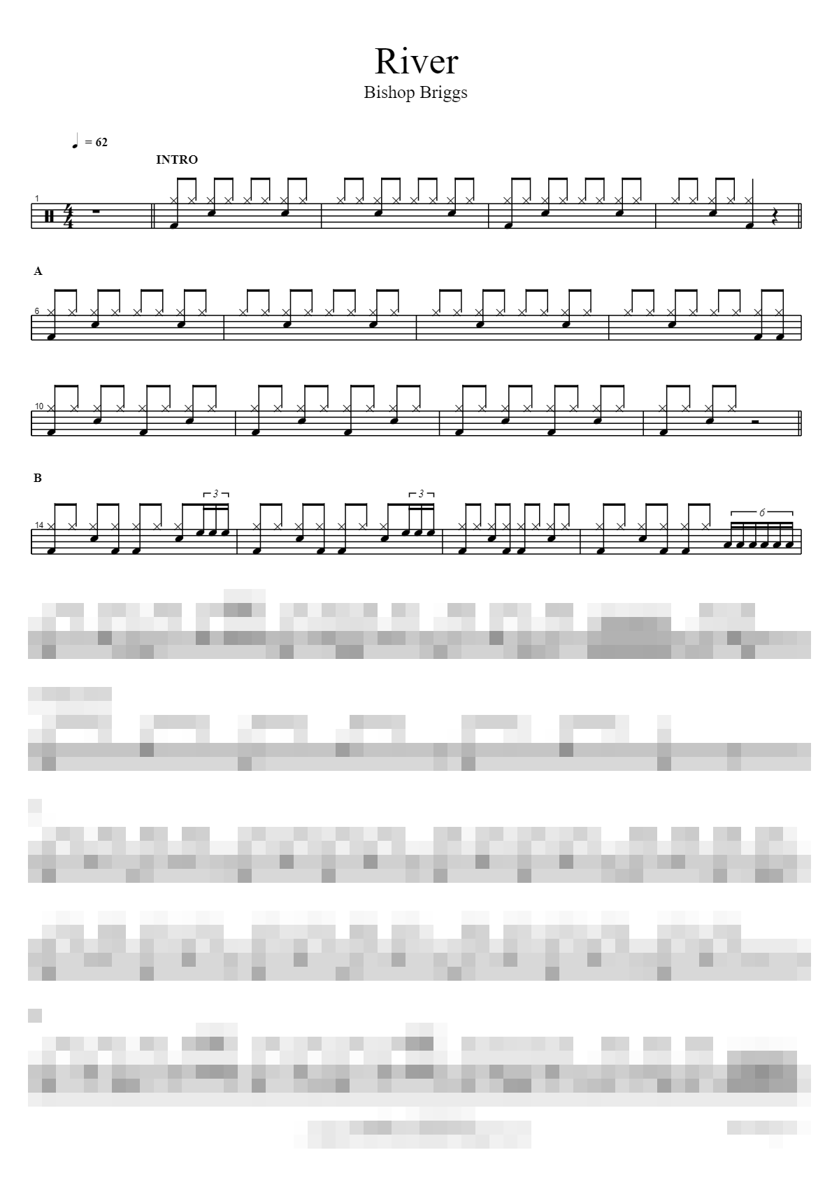 River Sheet Music Preview