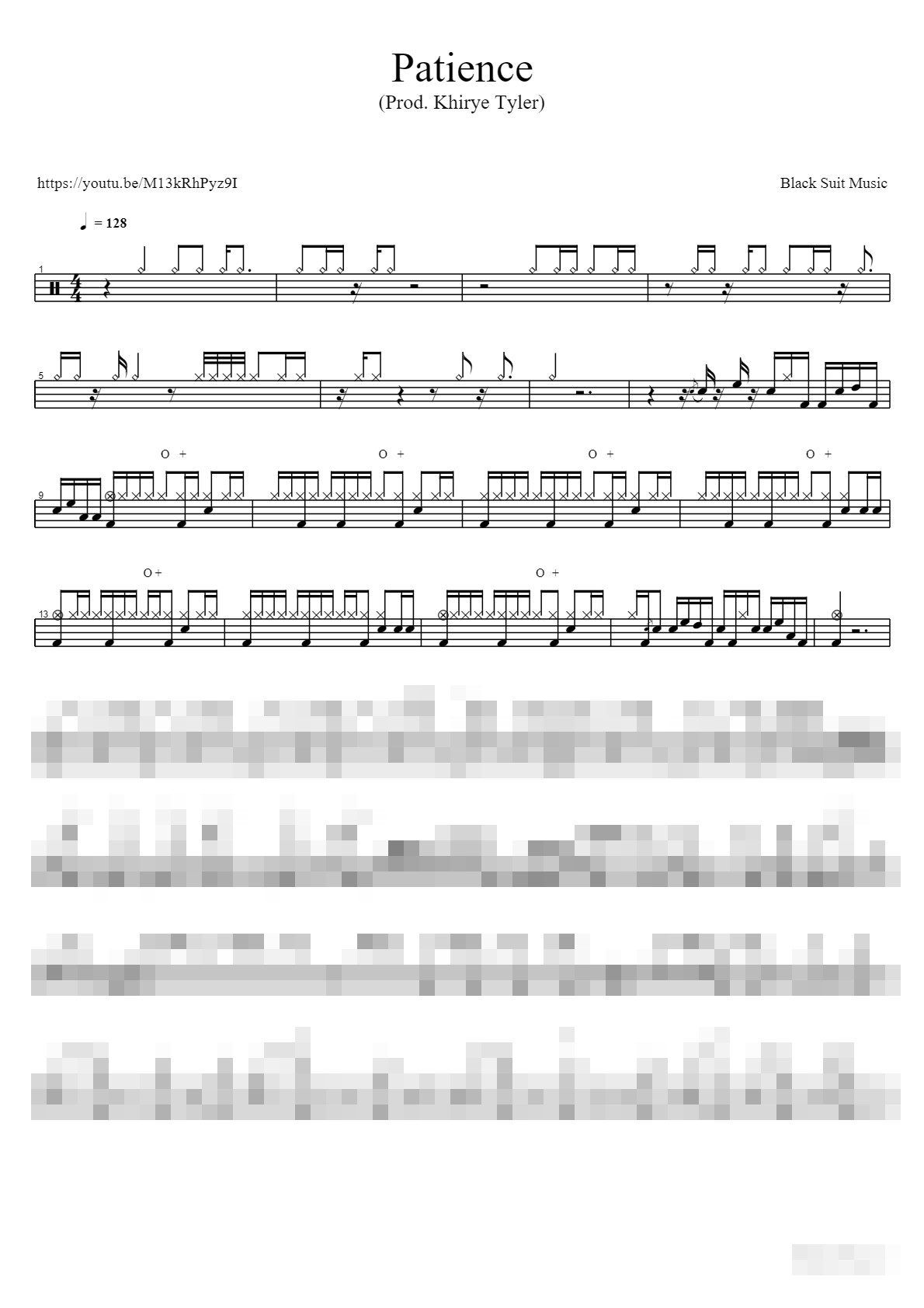 Patience (Prod. Khirye Tyler) Sheet Music Preview