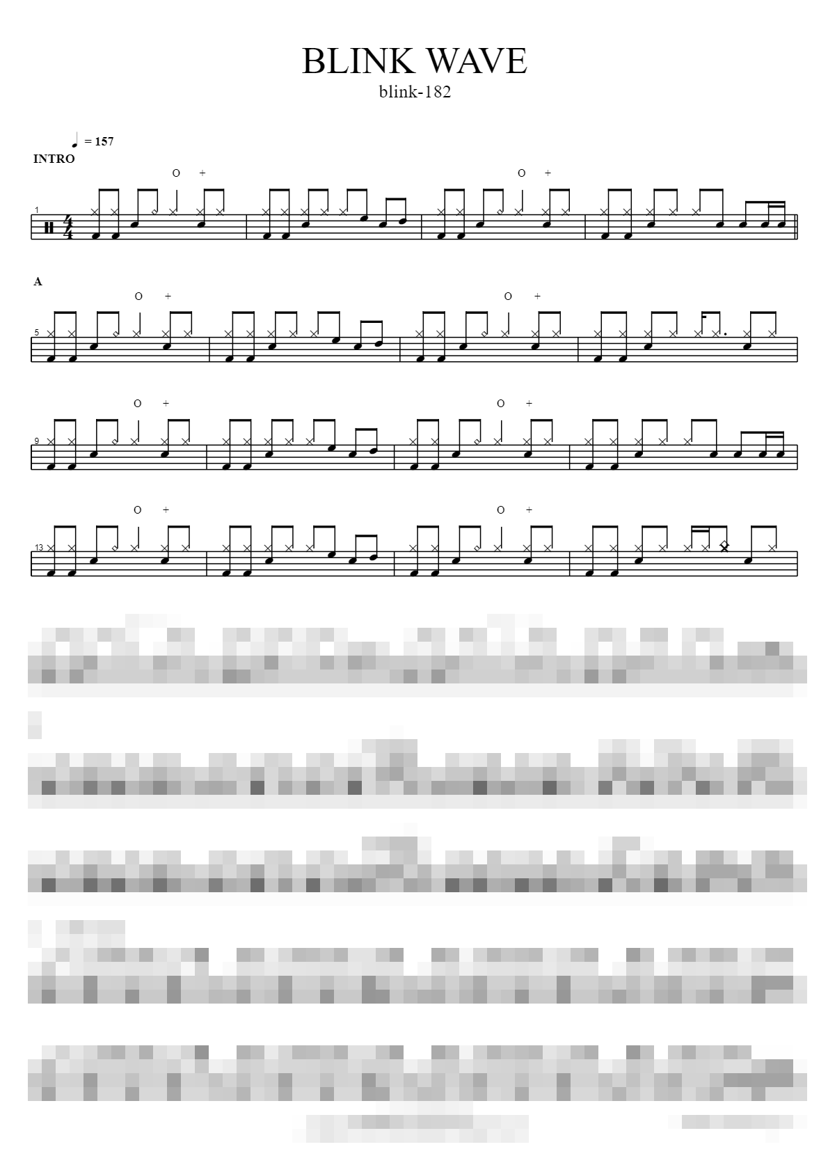 BLINK WAVE Sheet Music Preview