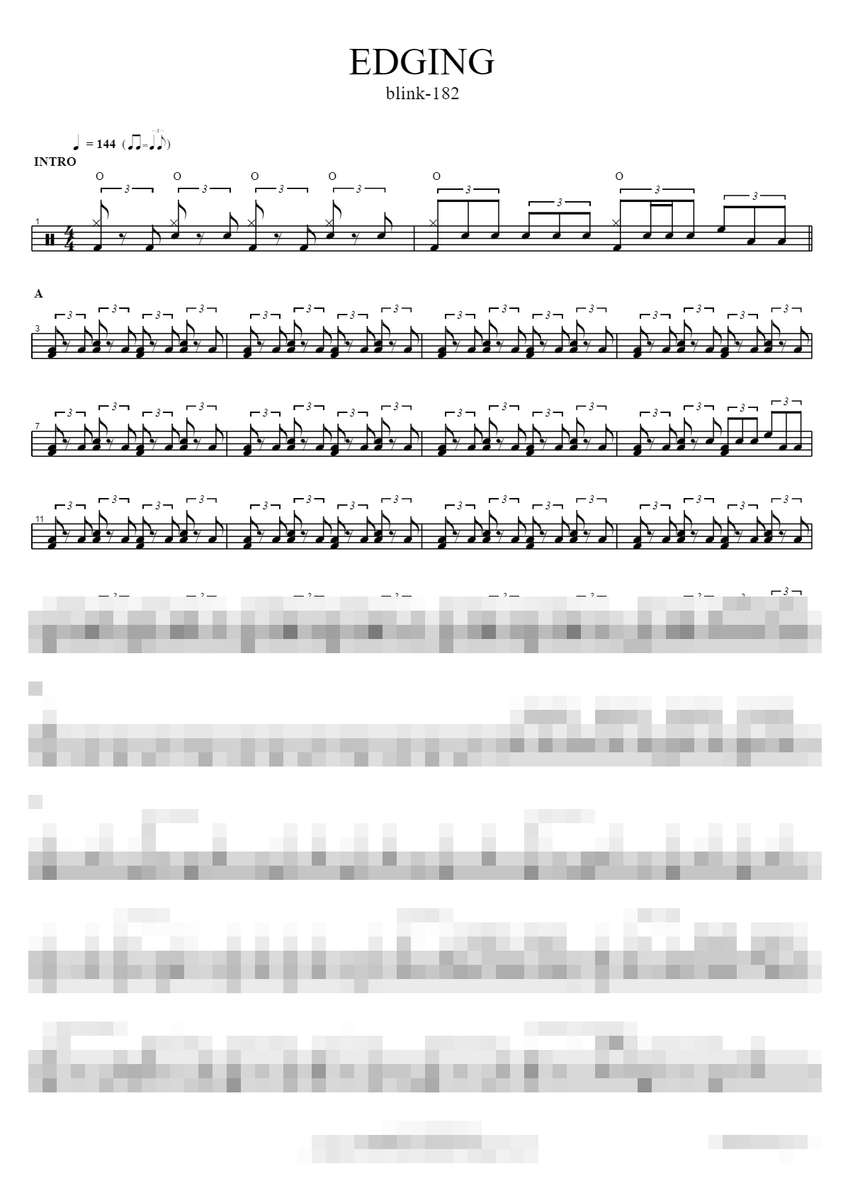 EDGING Sheet Music Preview