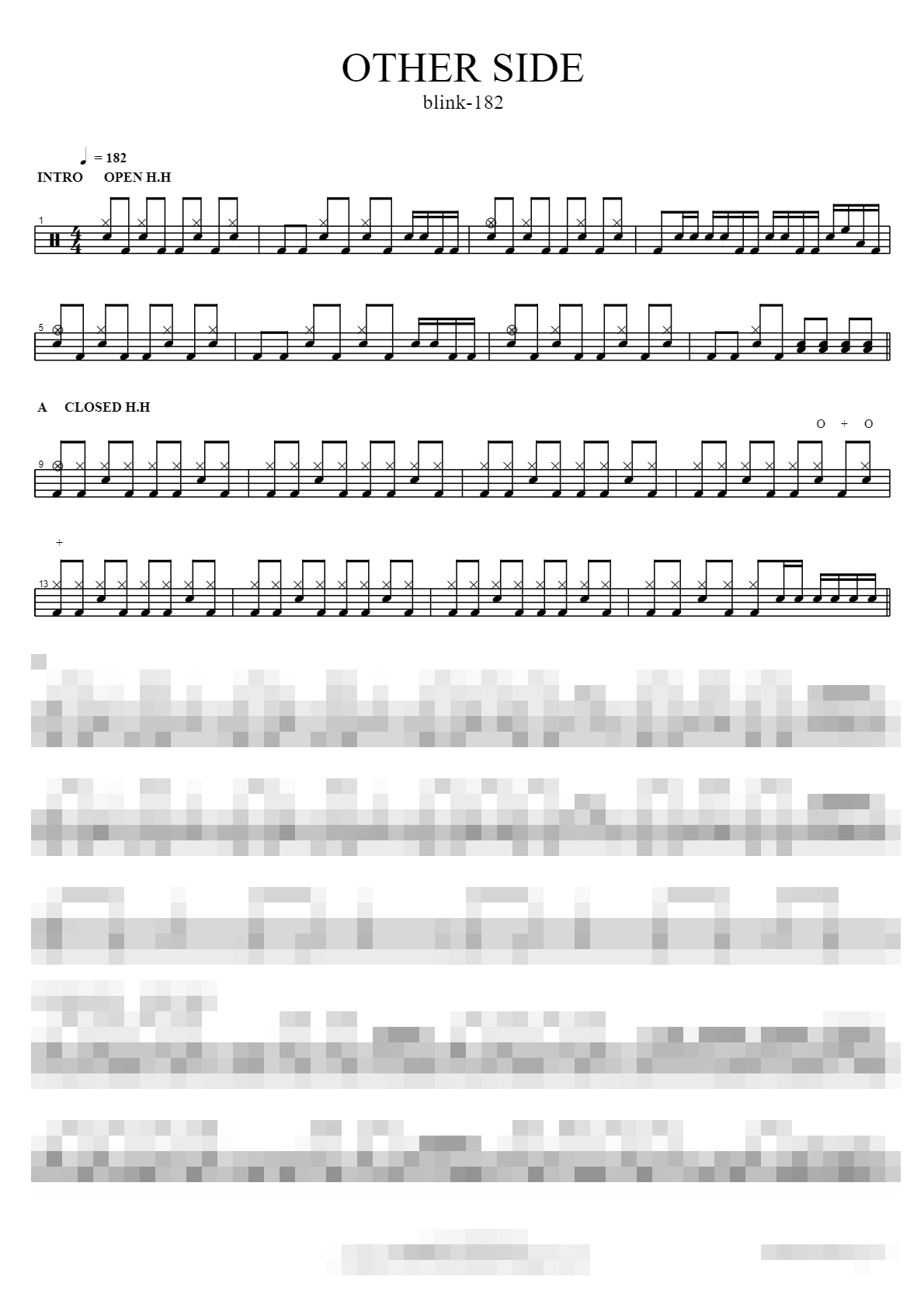 OTHER SIDE Sheet Music Preview