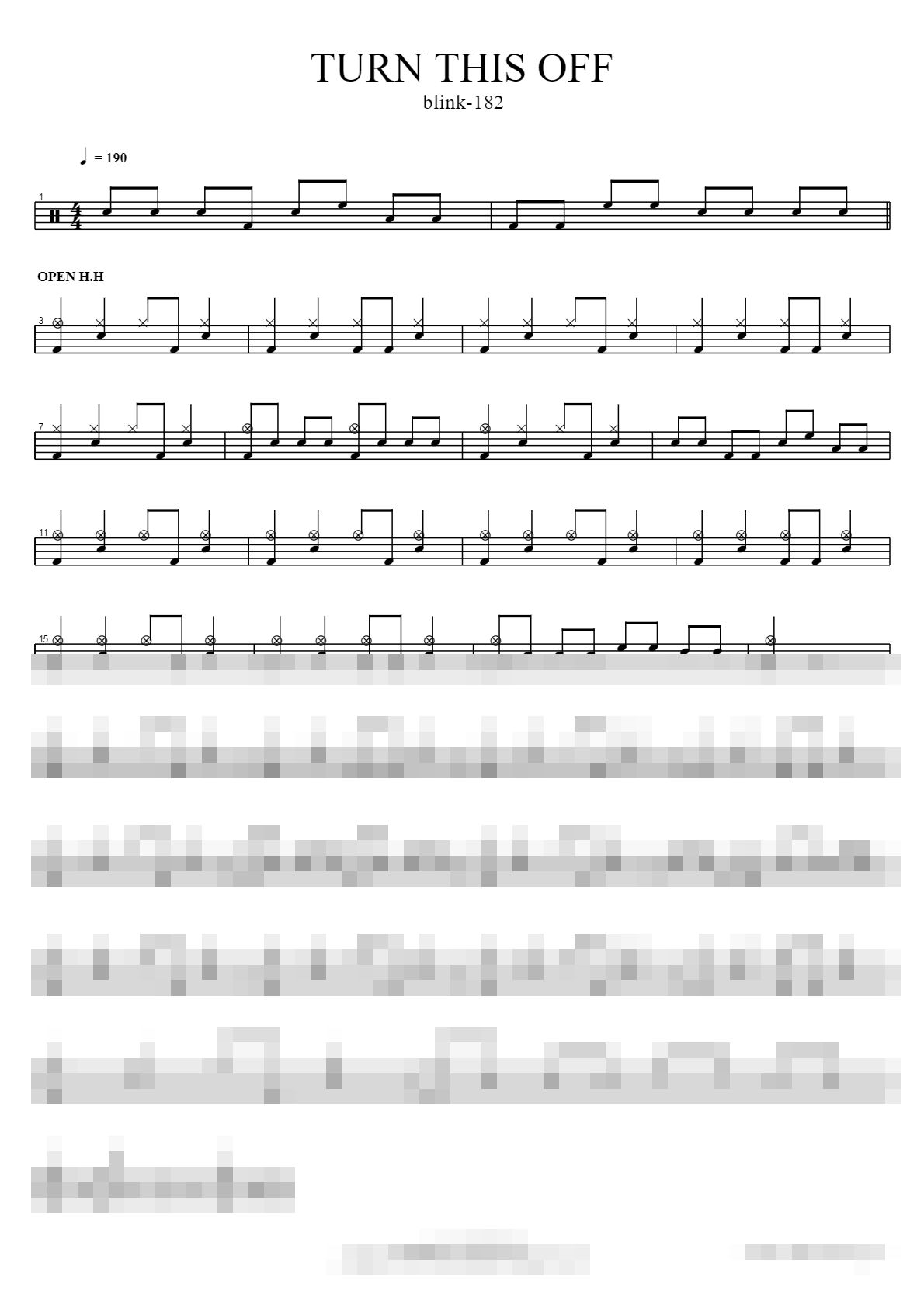 TURN THIS OFF Sheet Music Preview