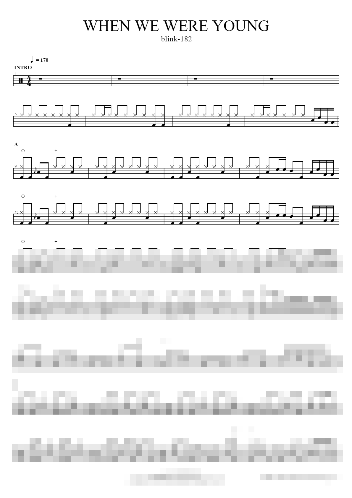 WHEN WE WERE YOUNG Sheet Music Preview