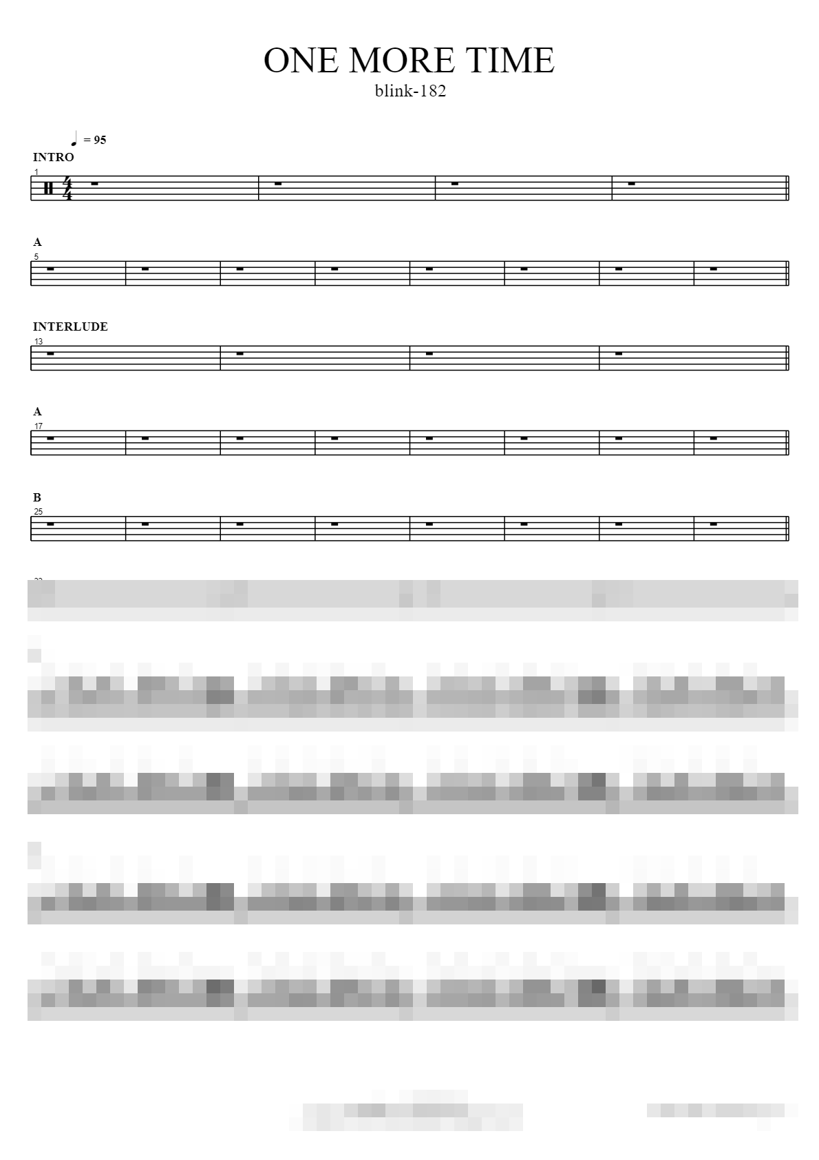 ONE MORE TIME Sheet Music Preview